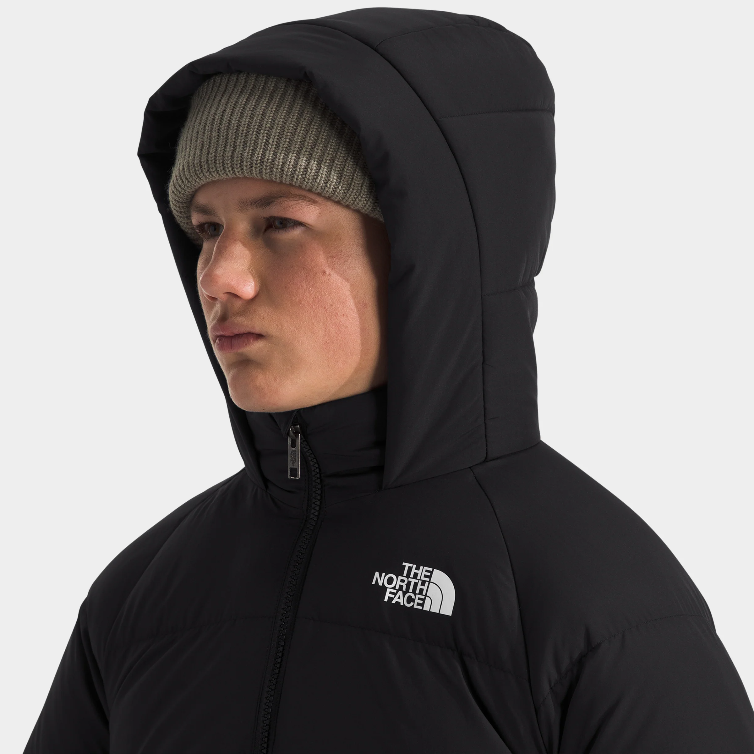 The North Face Junior Boys' Down Fleece-Lined Short Parka / TNF Black - Image 4