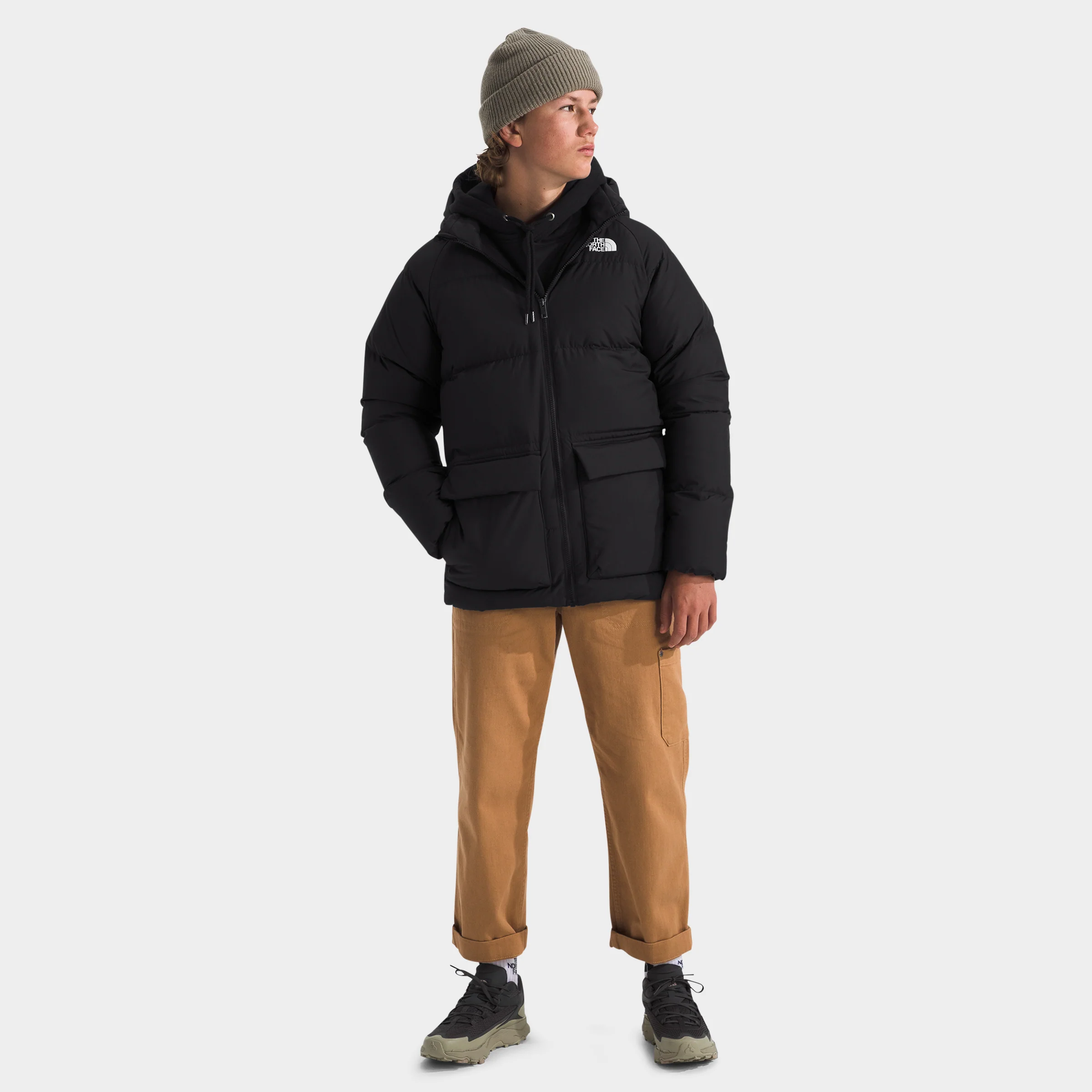 The North Face Junior Boys' Down Fleece-Lined Short Parka / TNF Black - Image 5