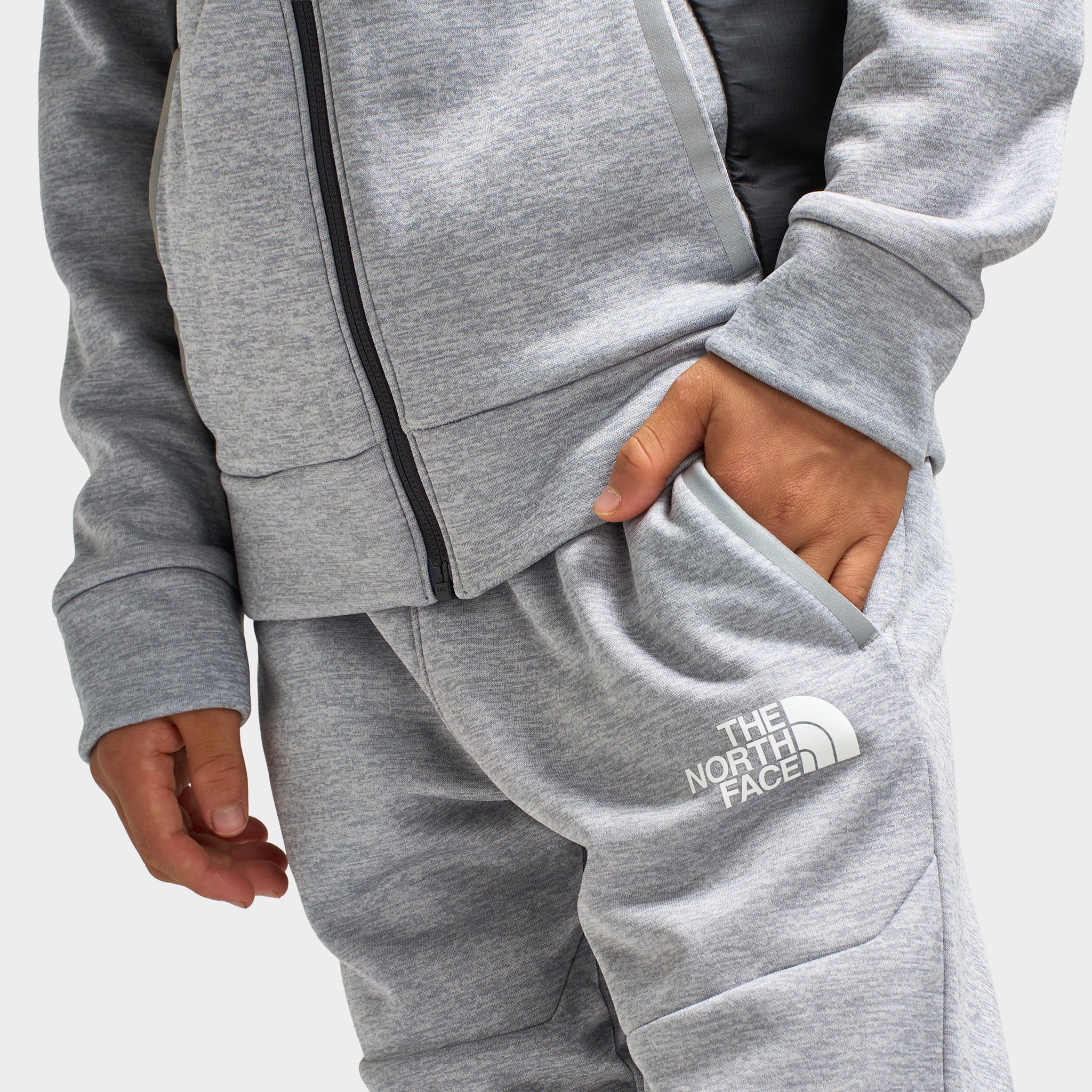The North Face Juniors' Mittelllegi Fleece Joggers / Heather Grey - Image 5