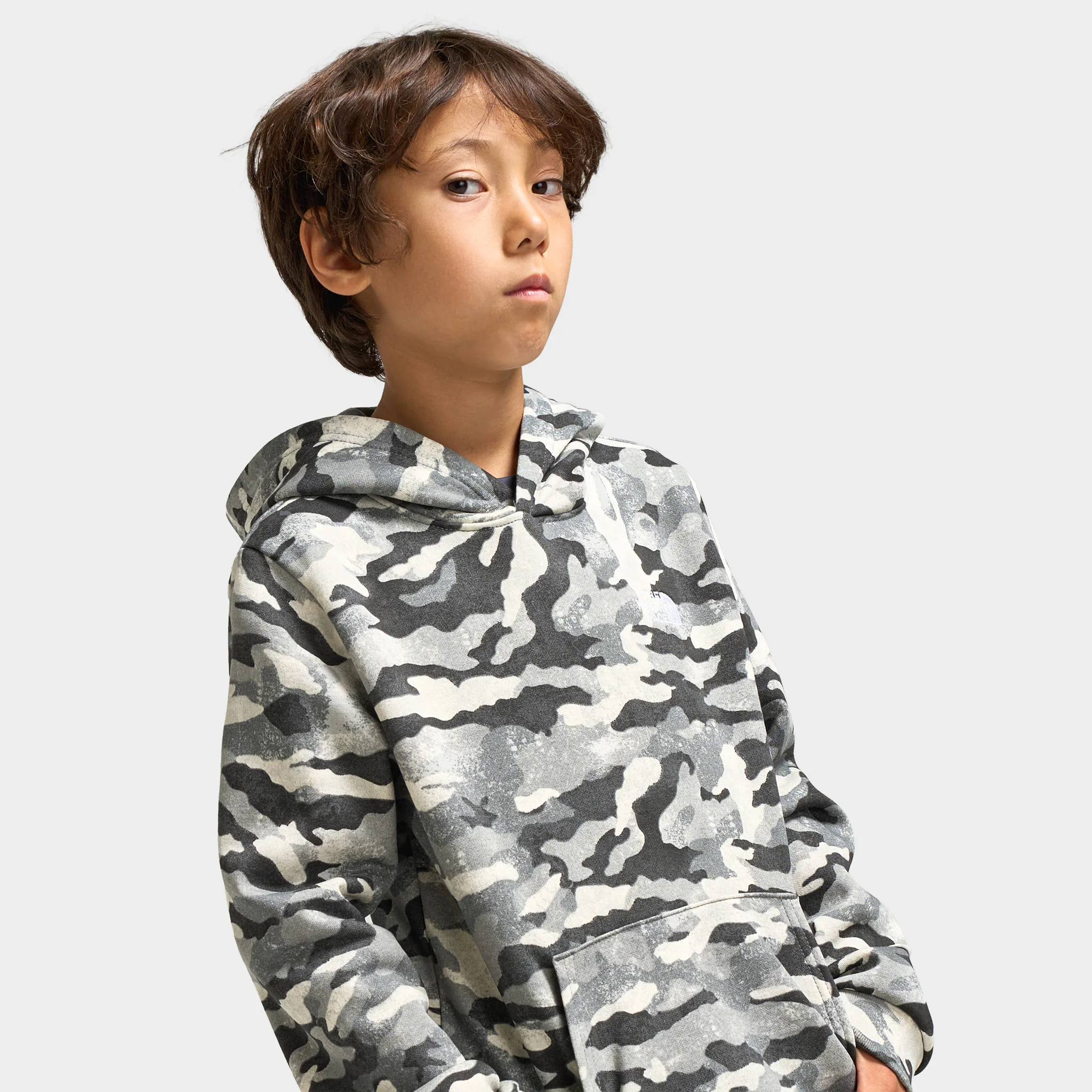 The North Face Juniors' Teen Evolution Pullover Hoodie / Smoked Pearl Camo - Image 3