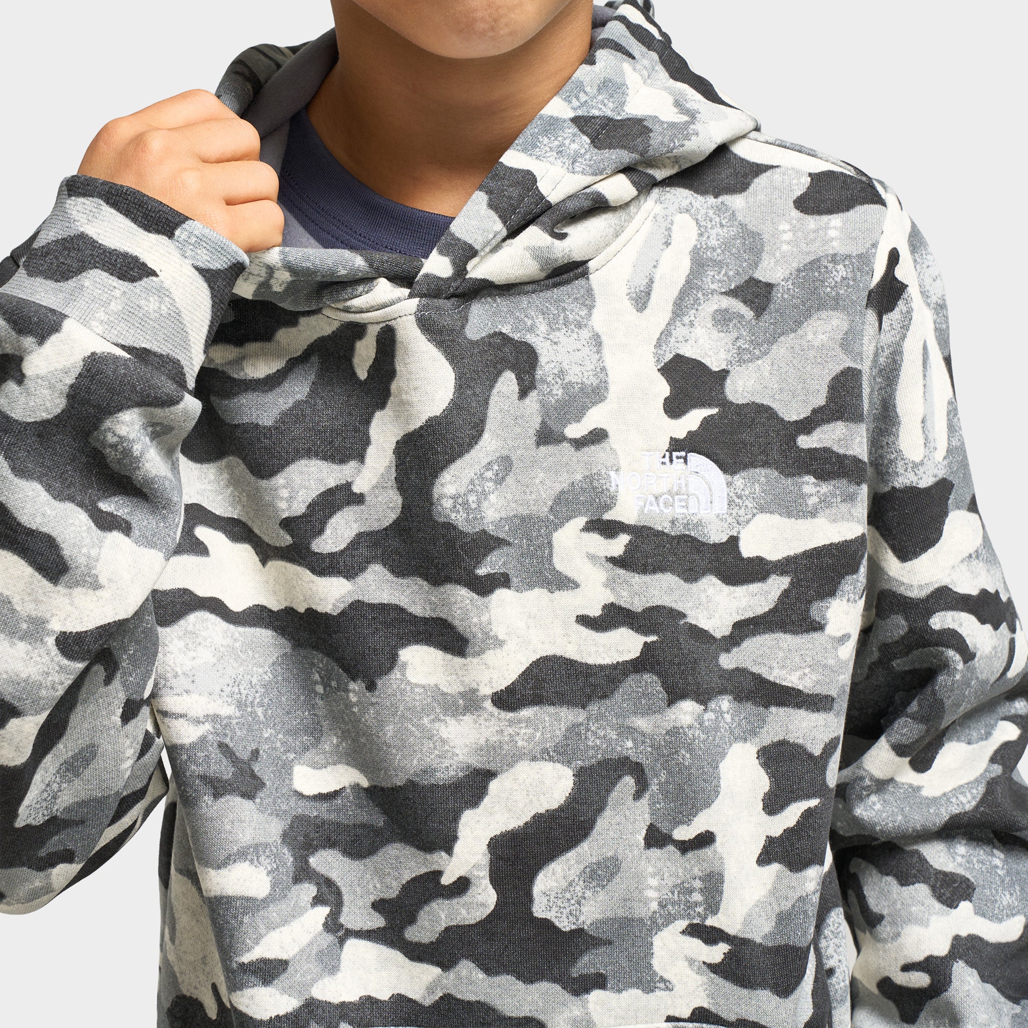 The North Face Juniors' Teen Evolution Pullover Hoodie / Smoked Pearl Camo - Image 4