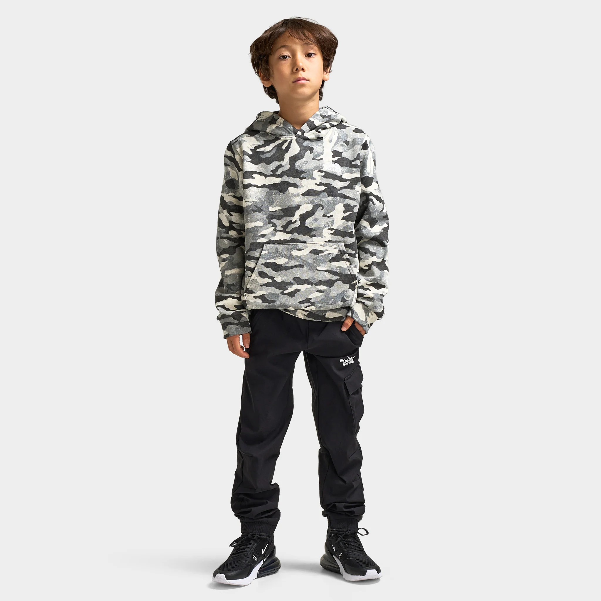The North Face Juniors' Teen Evolution Pullover Hoodie / Smoked Pearl Camo - Image 6