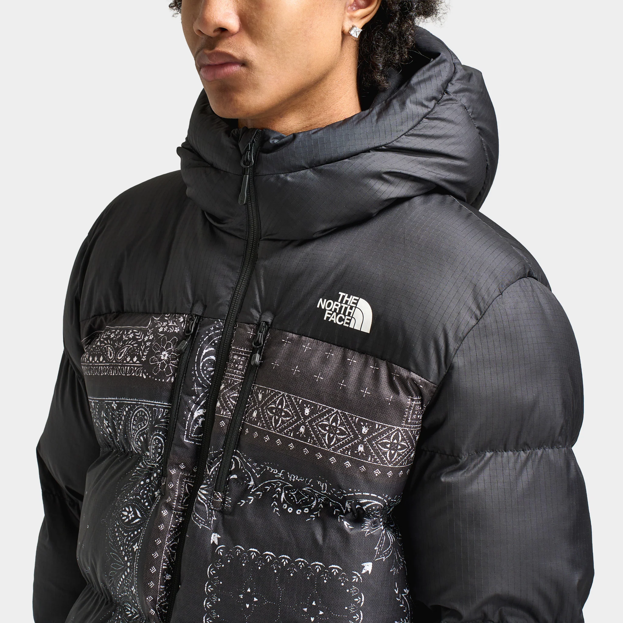 The North Face Kanaga Jacket TNF Black / Bandana Print - Image 3