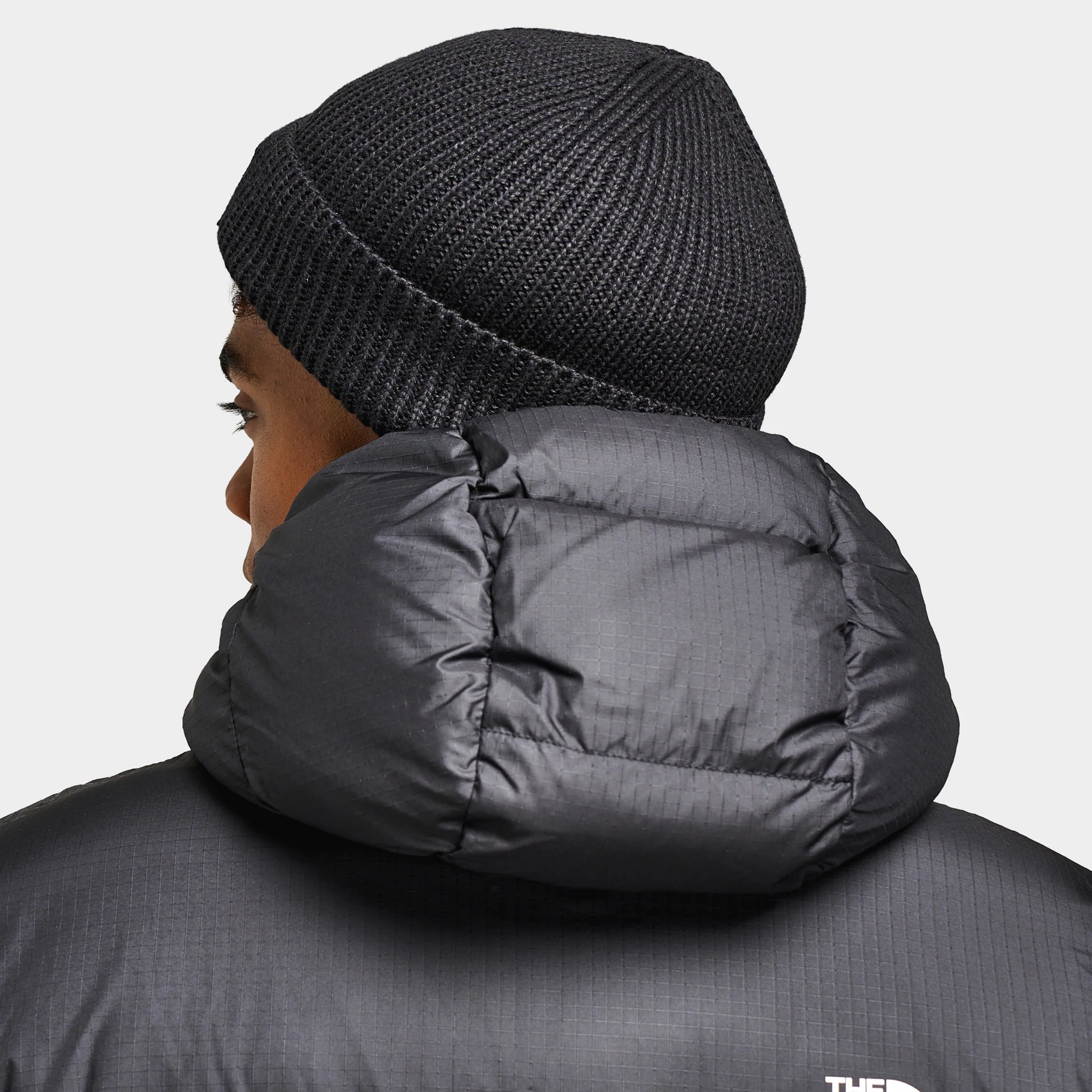 The North Face Logo Box Cuffed Beanie / TNF Black - Image 2