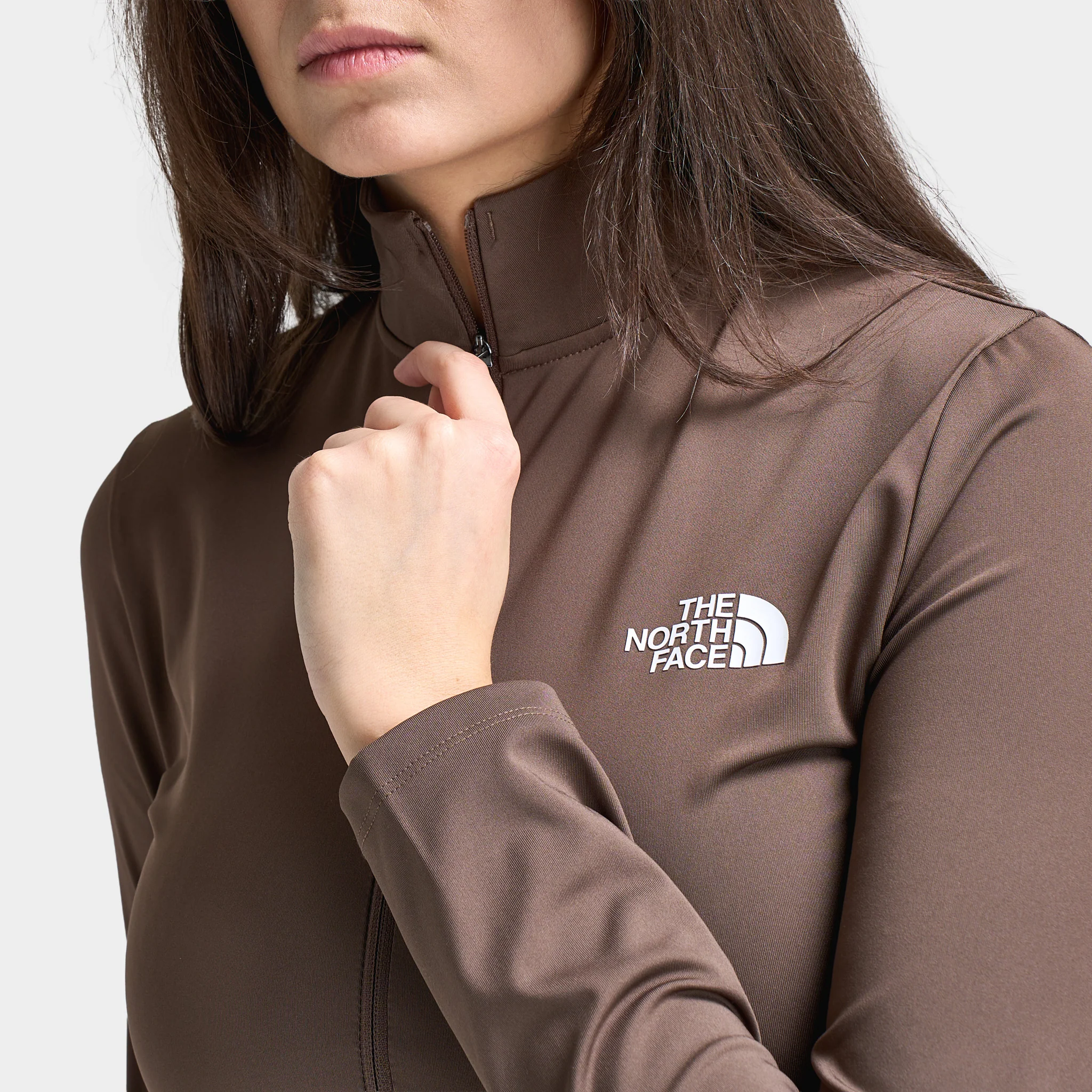 The North Face Women's Performance Simple Fullzip / Smokey Brown - Image 4