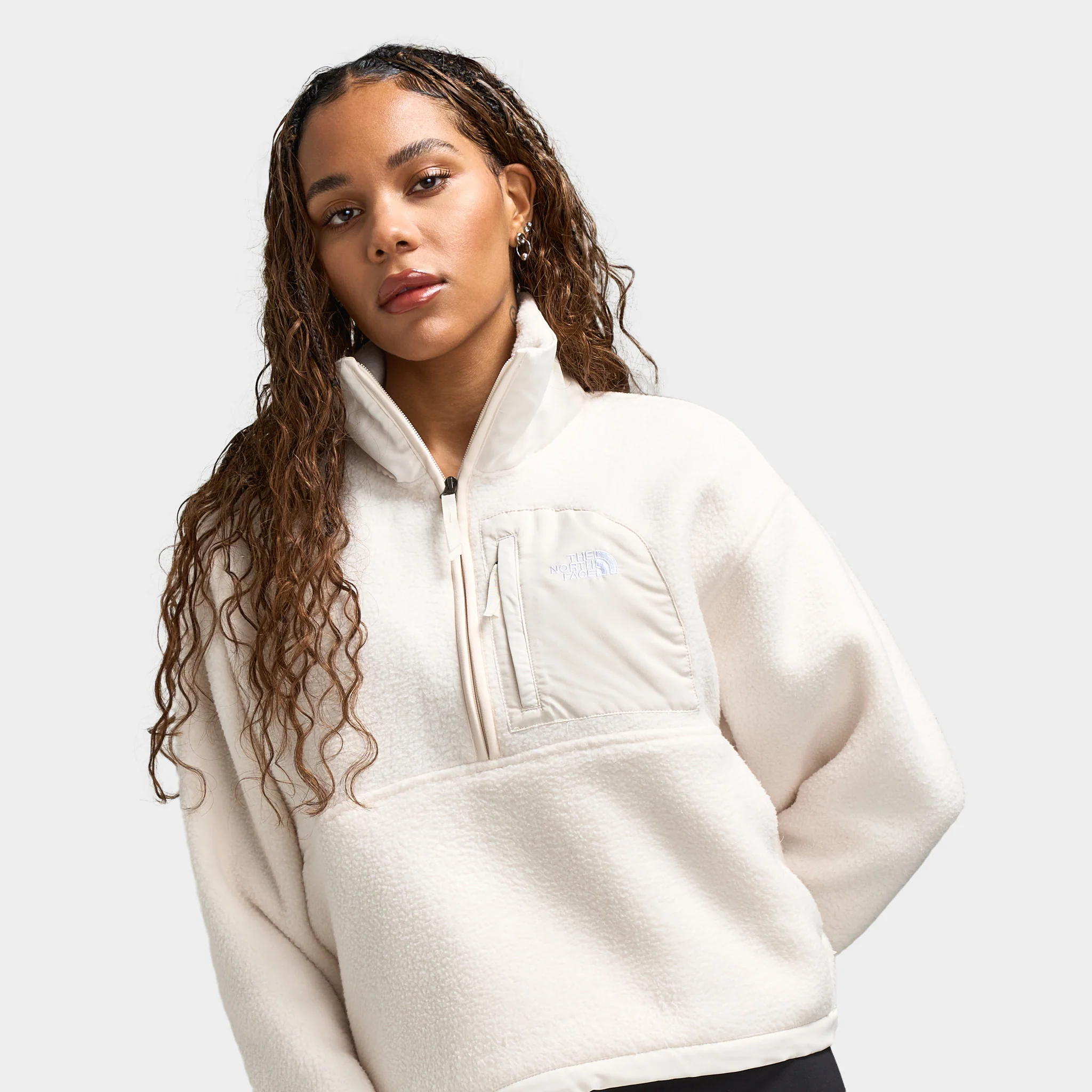 The North Face Women's Yumiori Off Peak Half Zip Jacket / White Dune - Image 3