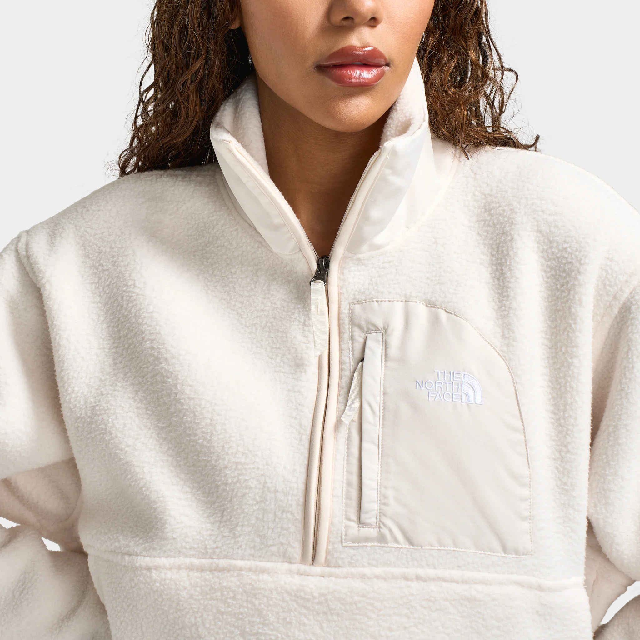 The North Face Women's Yumiori Off Peak Half Zip Jacket / White Dune - Image 4