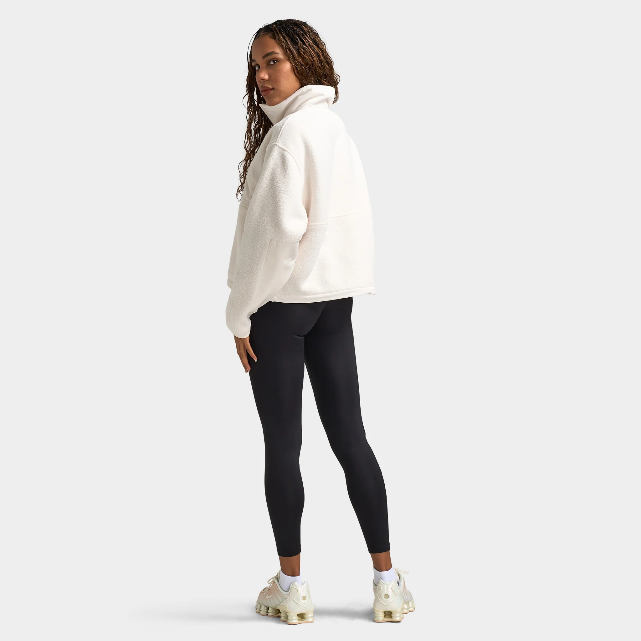 The North Face Women's Yumiori Off Peak Half Zip Jacket / White Dune - Image 5