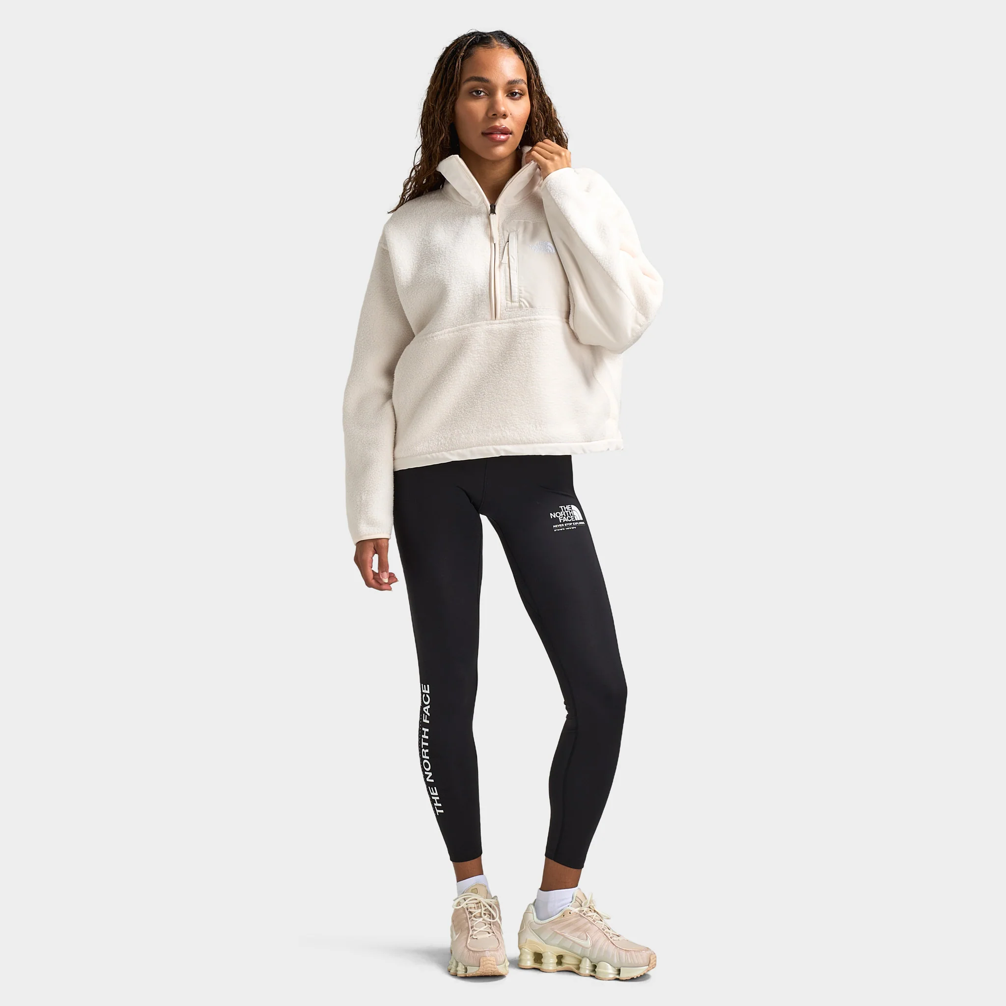 The North Face Women's Yumiori Off Peak Half Zip Jacket / White Dune - Image 6