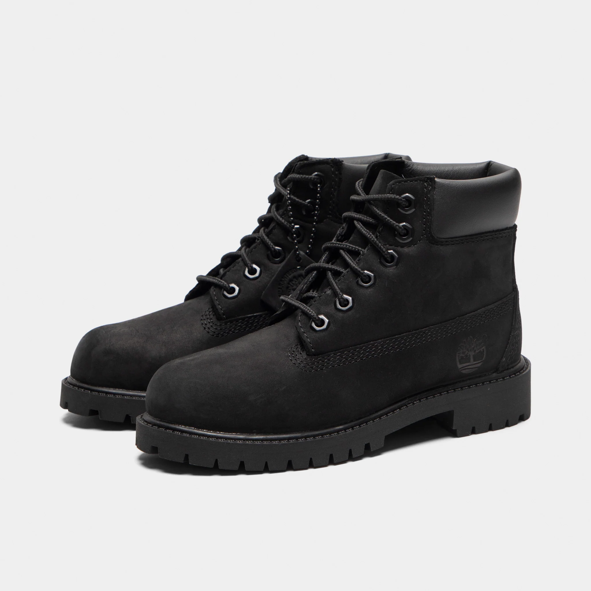 Timberland Children's 6-Inch Premium Lace Up Waterproof Boot  / Black - Image 2