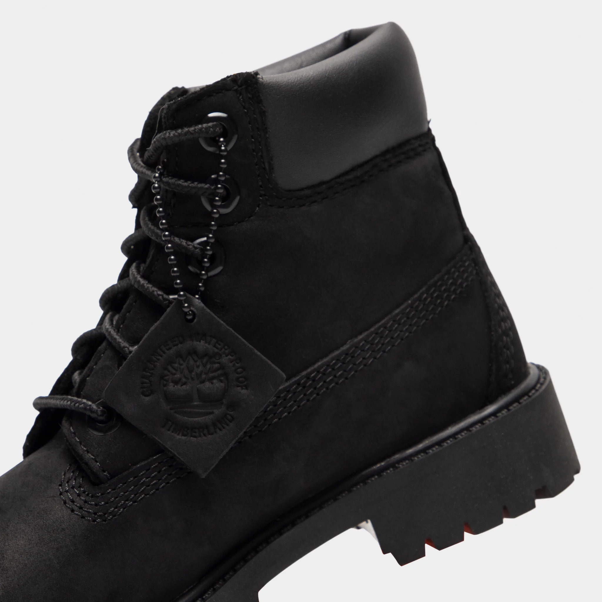 Timberland Children's 6-Inch Premium Lace Up Waterproof Boot  / Black - Image 3