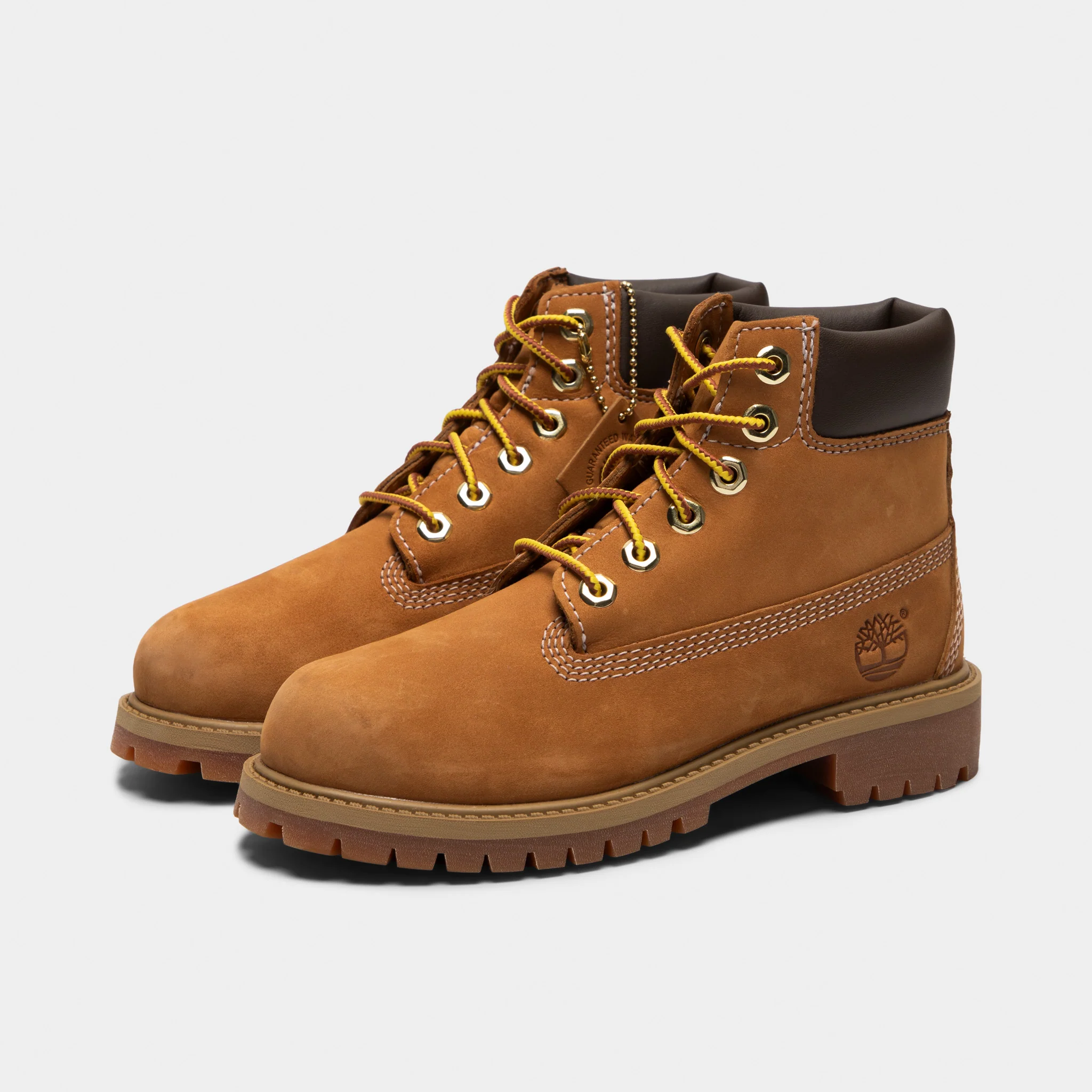 Timberland Children's 6-Inch Premium Lace Up Waterproof Boot / Wheat - Image 2