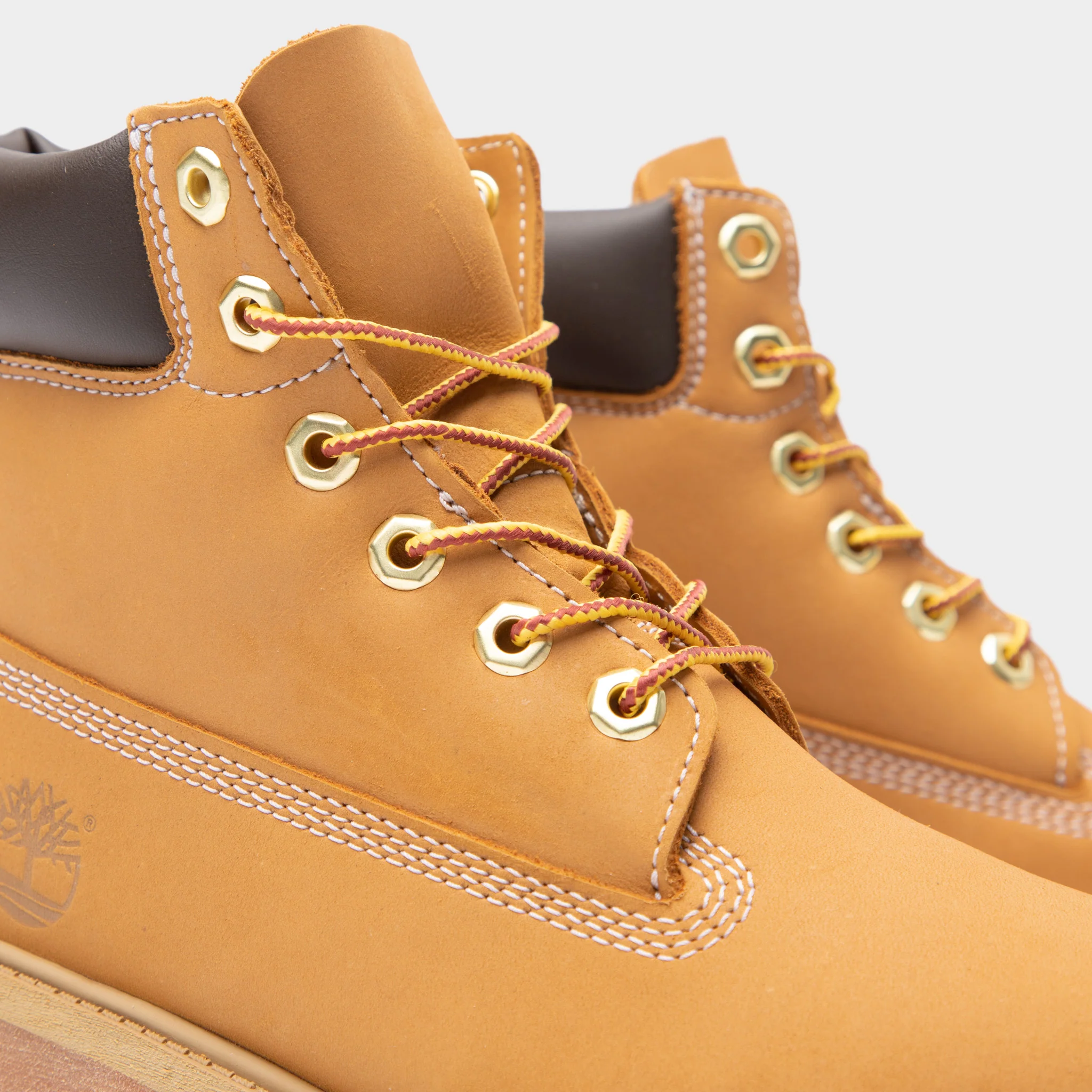Timberland Juniors' 6-Inch Premium Waterproof Boot / Wheat Nubuck - Image 3