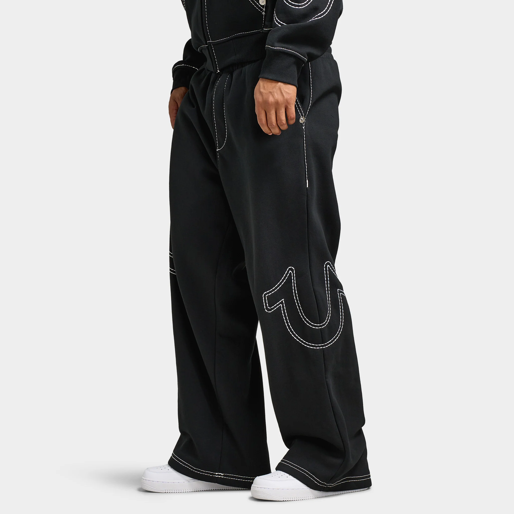 True Religion Baggy Big T Sweatpants / Jet Black - Image 3
