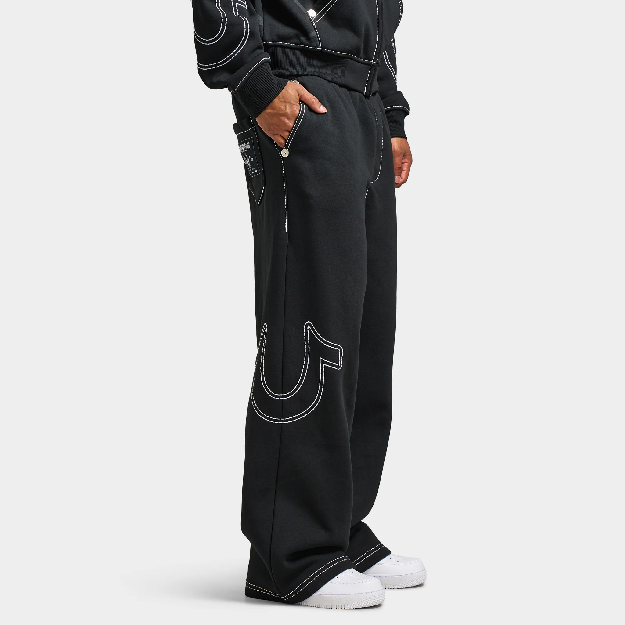 True Religion Baggy Big T Sweatpants / Jet Black - Image 4