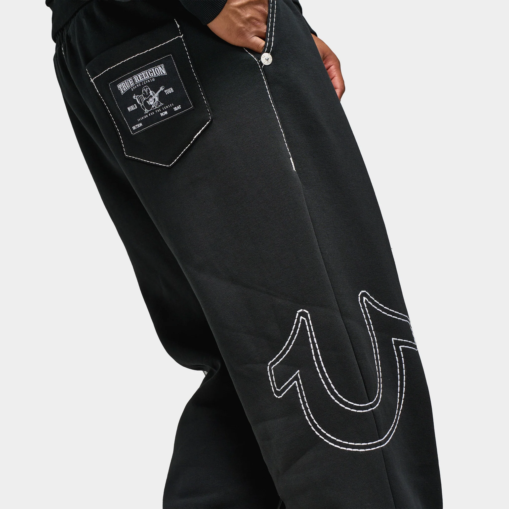 True Religion Baggy Big T Sweatpants / Jet Black - Image 5