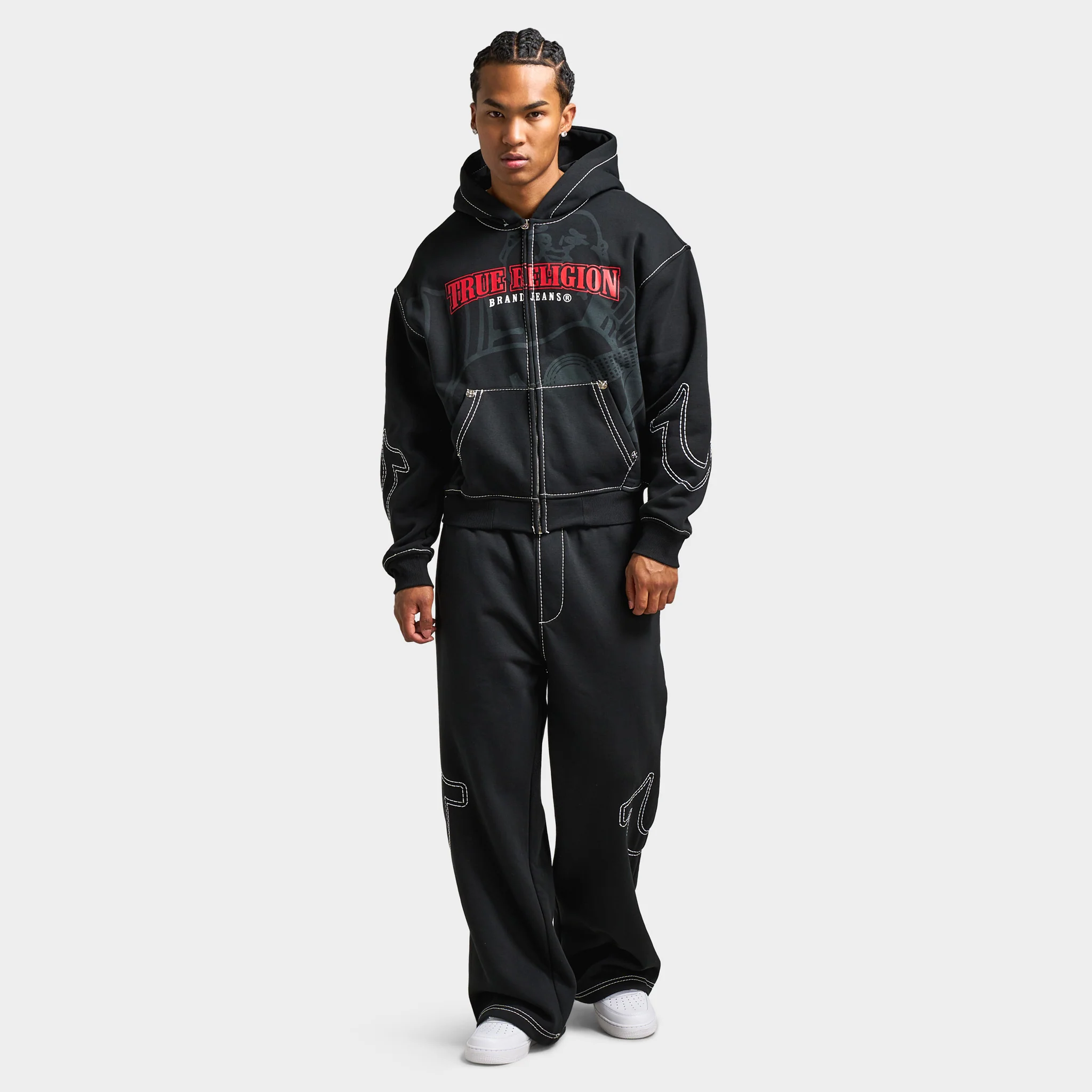 True Religion Baggy Big T Sweatpants / Jet Black - Image 6