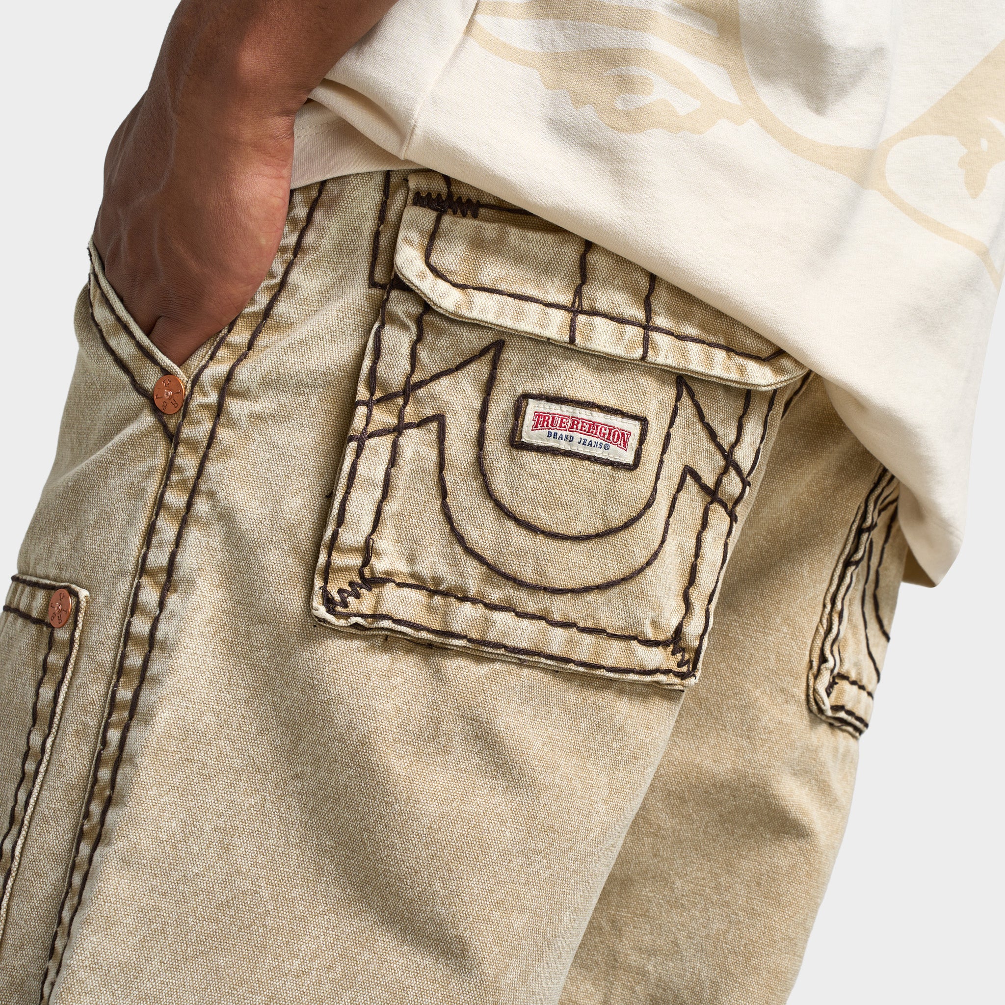 True Religion Baggy Canvas Carpenter Super T / Washed Canvas - Image 5
