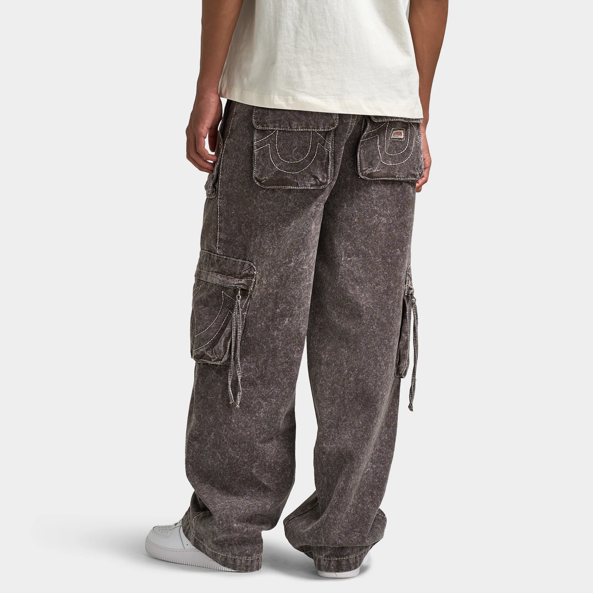 True Religion Big T Fashion Cargo Pant / Brown Acid Wash - Image 2