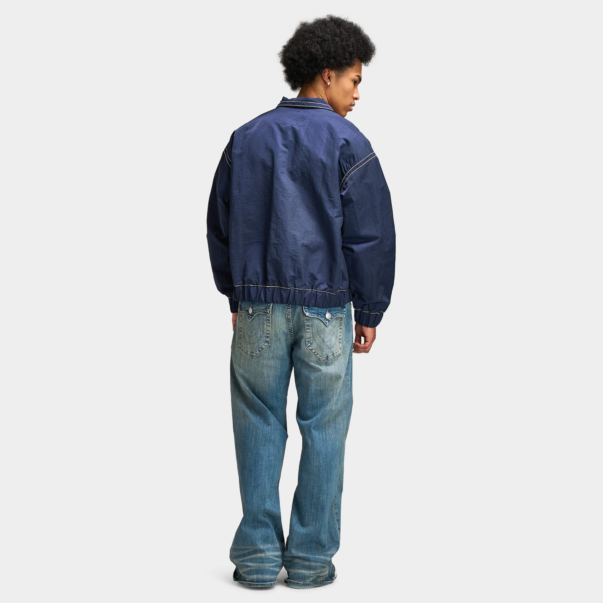 True Religion Big Nylon T Popover / Indigo Blue - Image 2