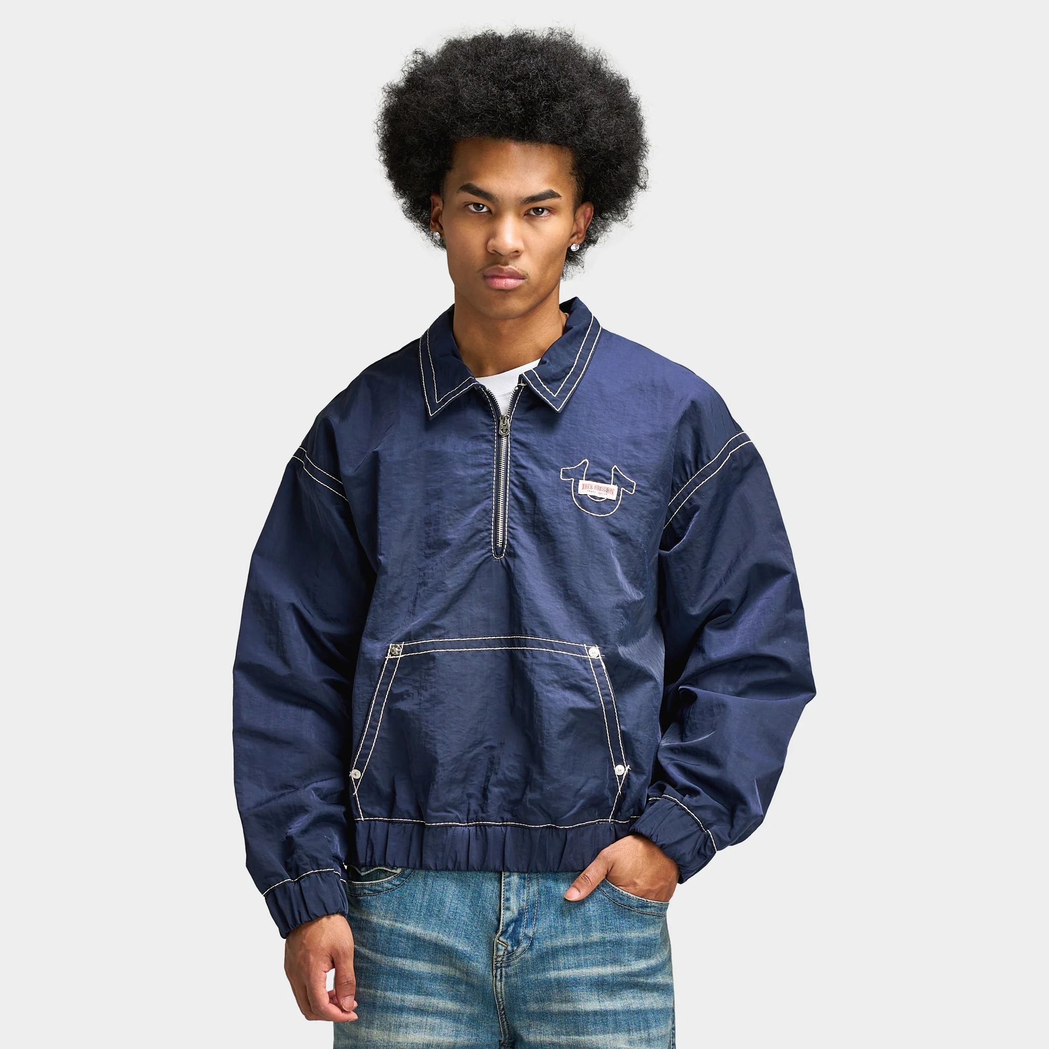 True Religion Big Nylon T Popover / Indigo Blue - Image 5