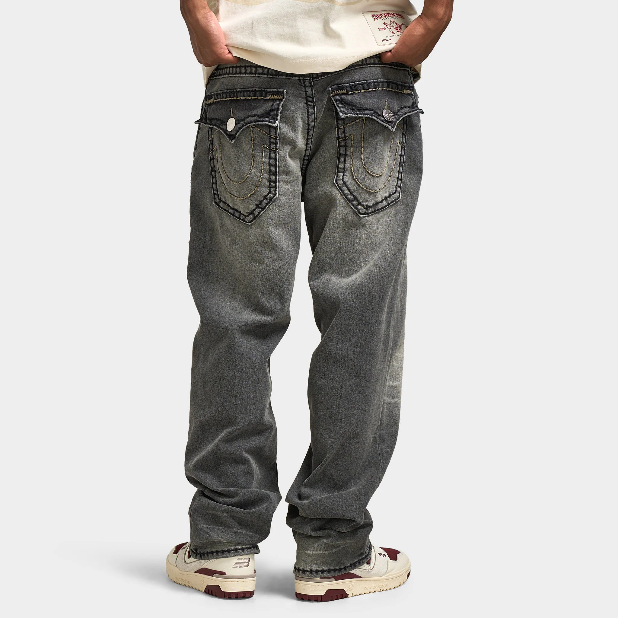 True Religion Bobby Super T Flap Jean / Keflavik Grey Wash - Image 2