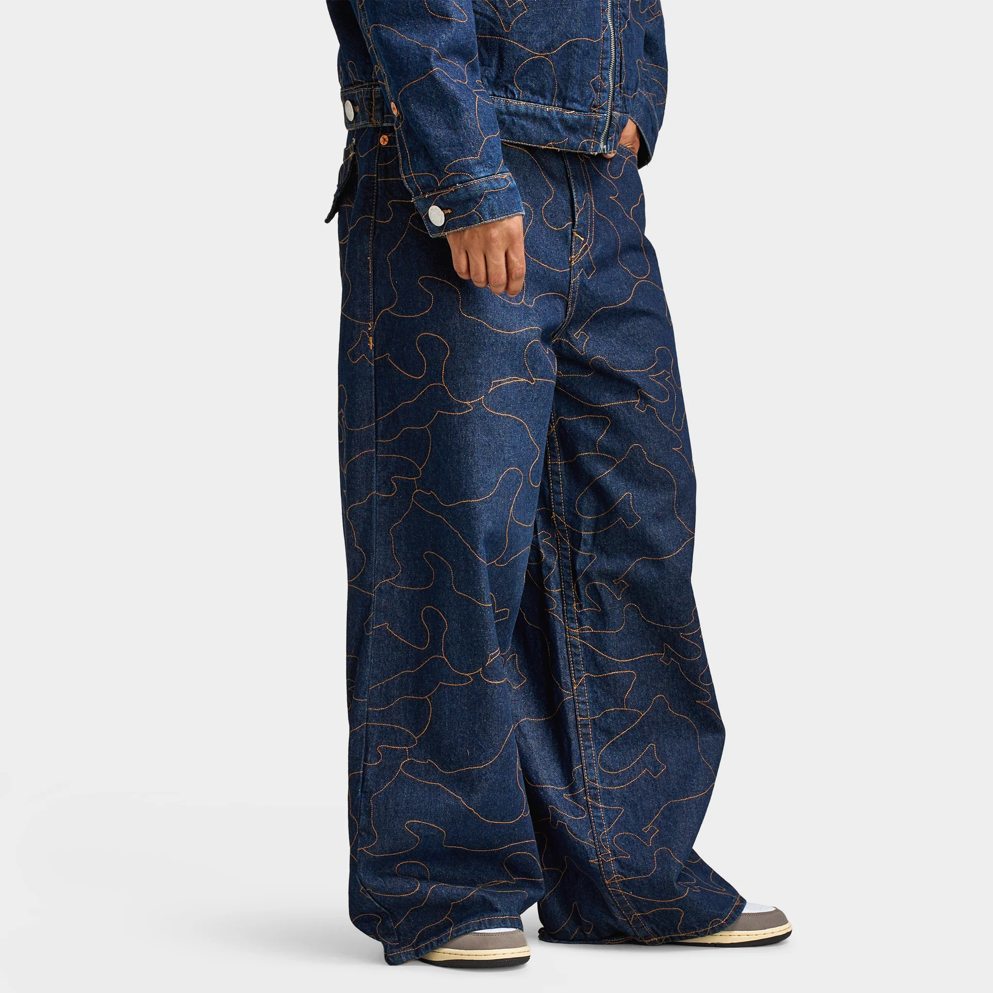 True Religion Mikey APO Embroidered Jeans / Blue - Image 4
