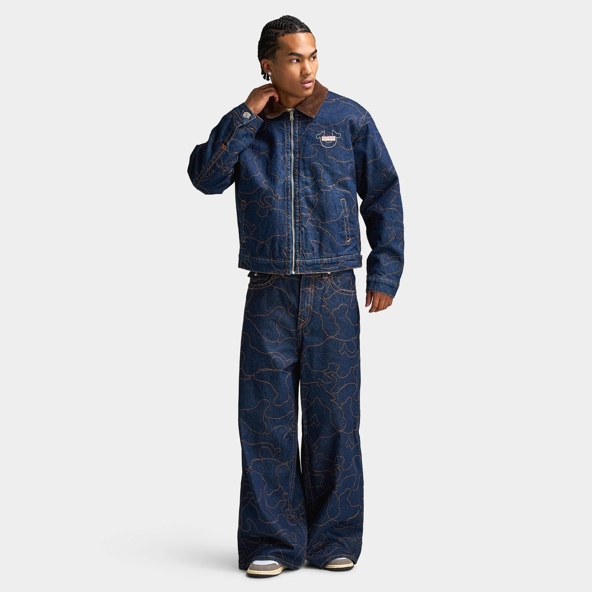 True Religion Mikey APO Embroidered Jeans / Blue - Image 6