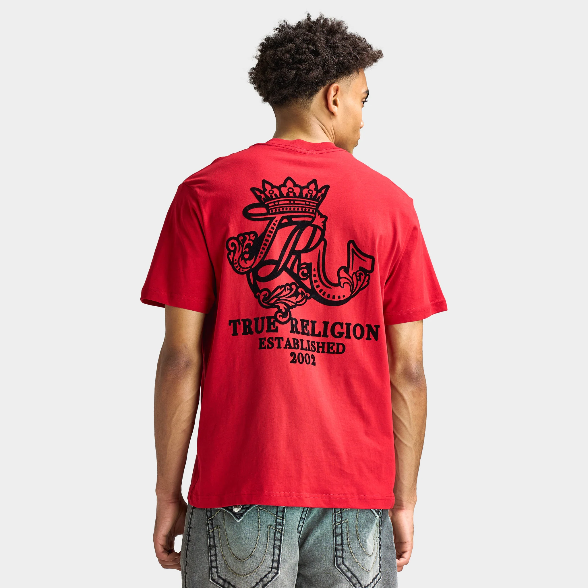 True Religion SS Chest Tee / Red - Image 2