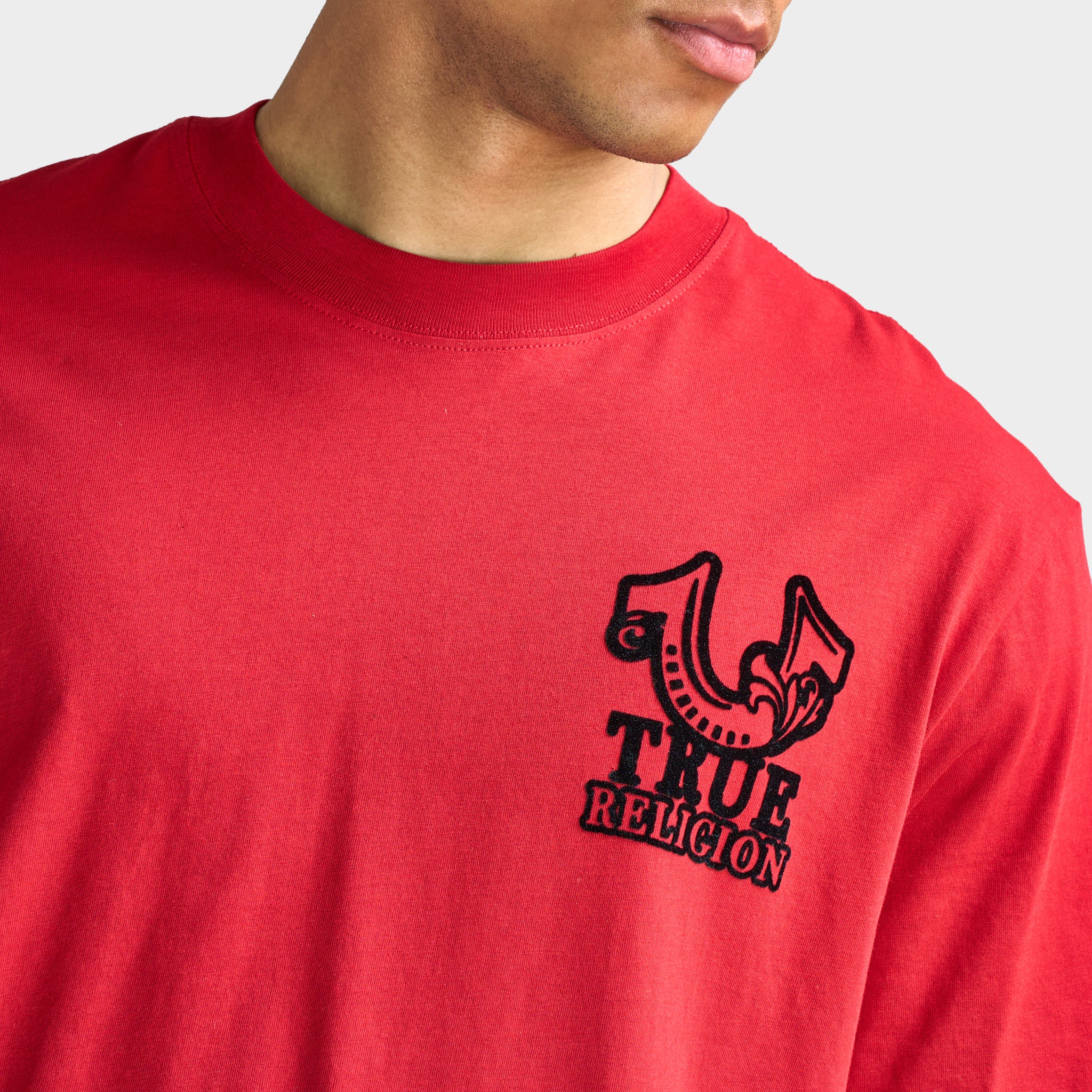 True Religion SS Chest Tee / Red - Image 3