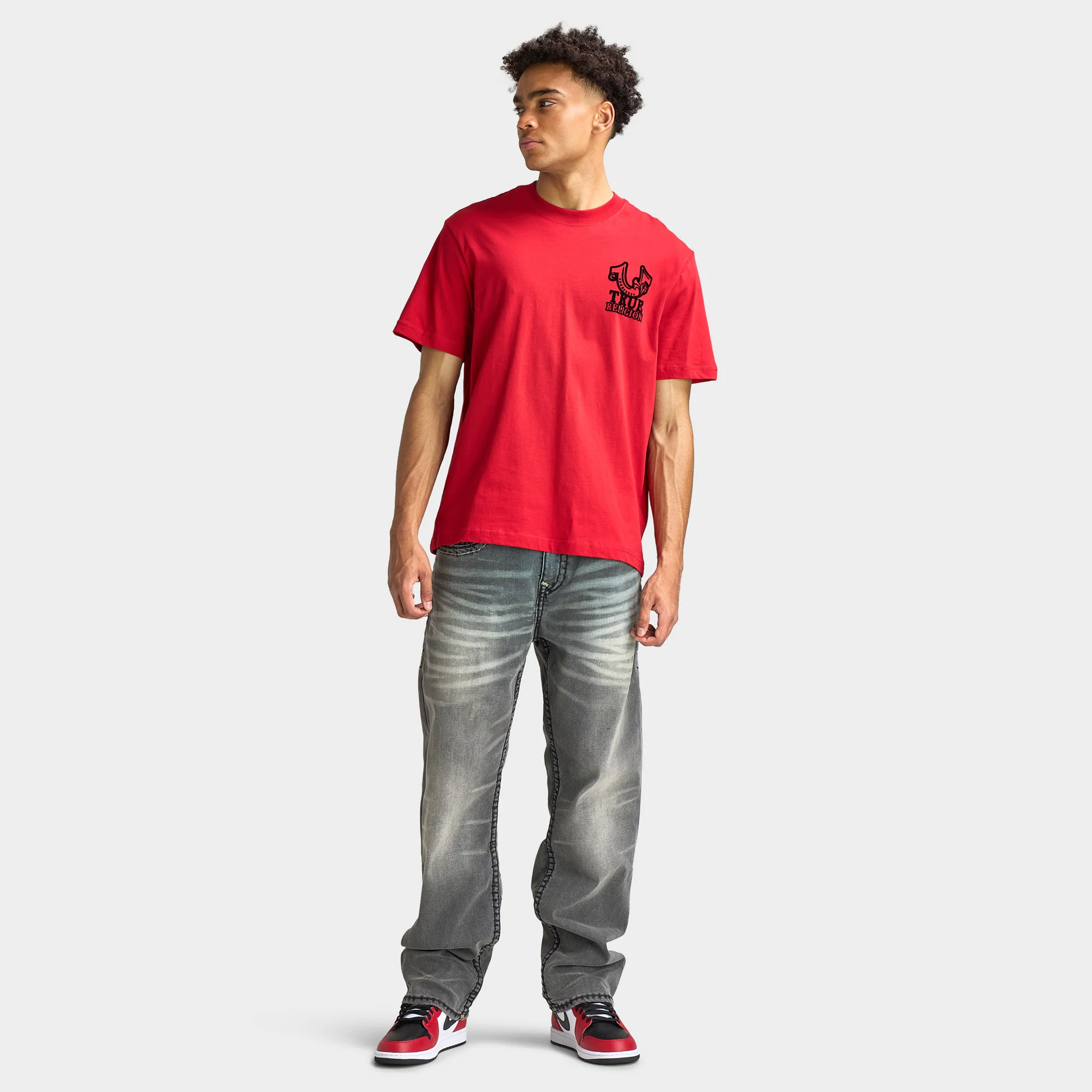 True Religion SS Chest Tee / Red - Image 5