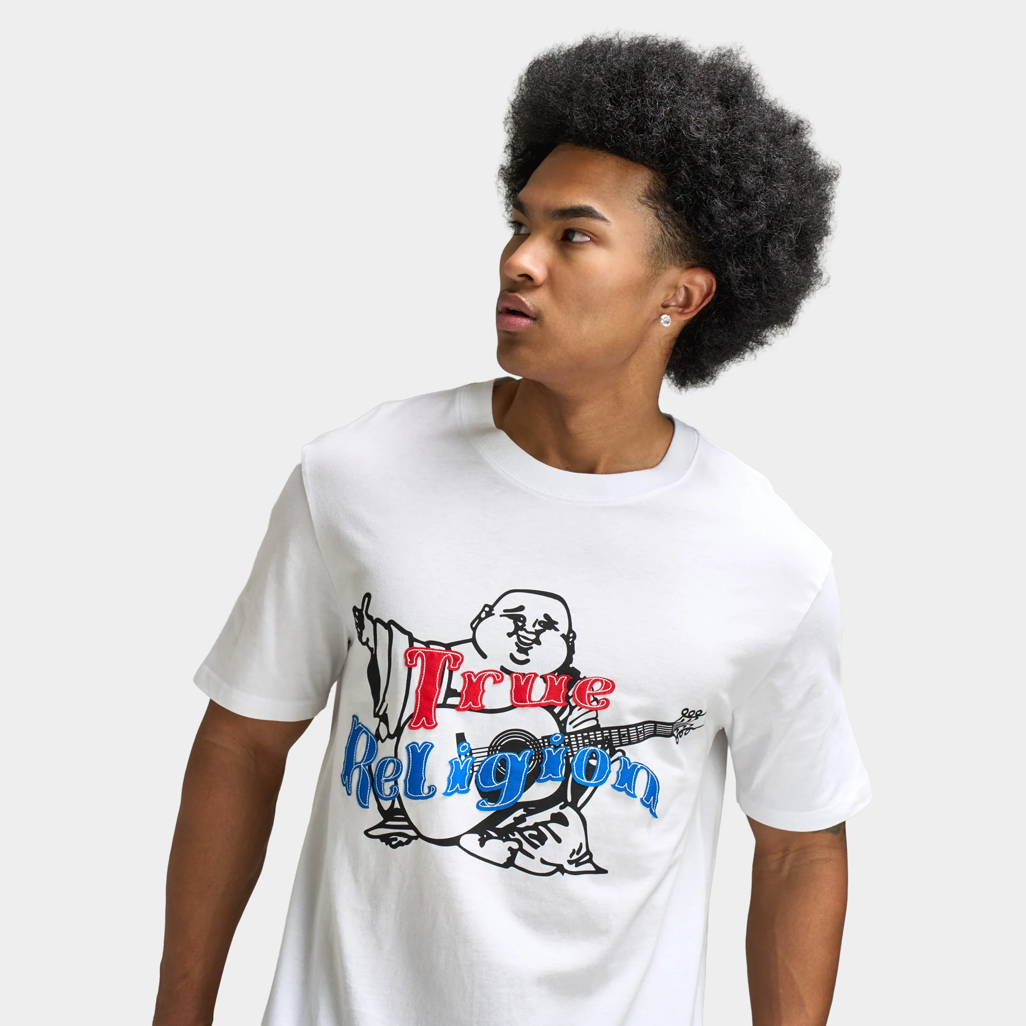 True Religion SS Original Stitch Tee / Optic White - Image 3