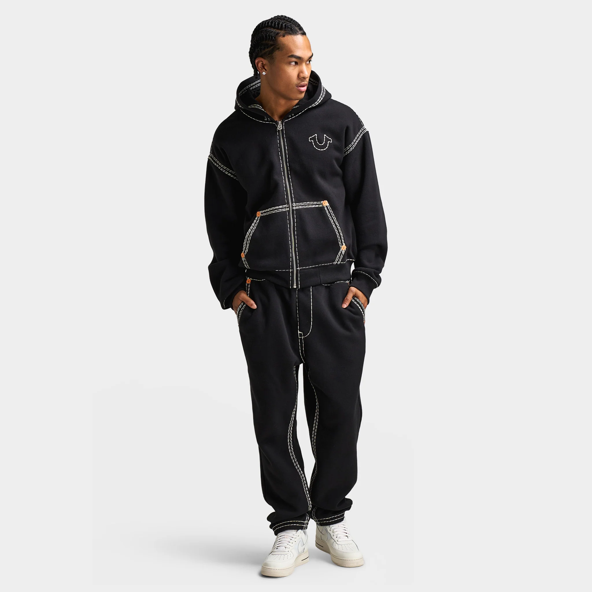 True Religion Super Quad Stitch Jogger / Black - Image 6