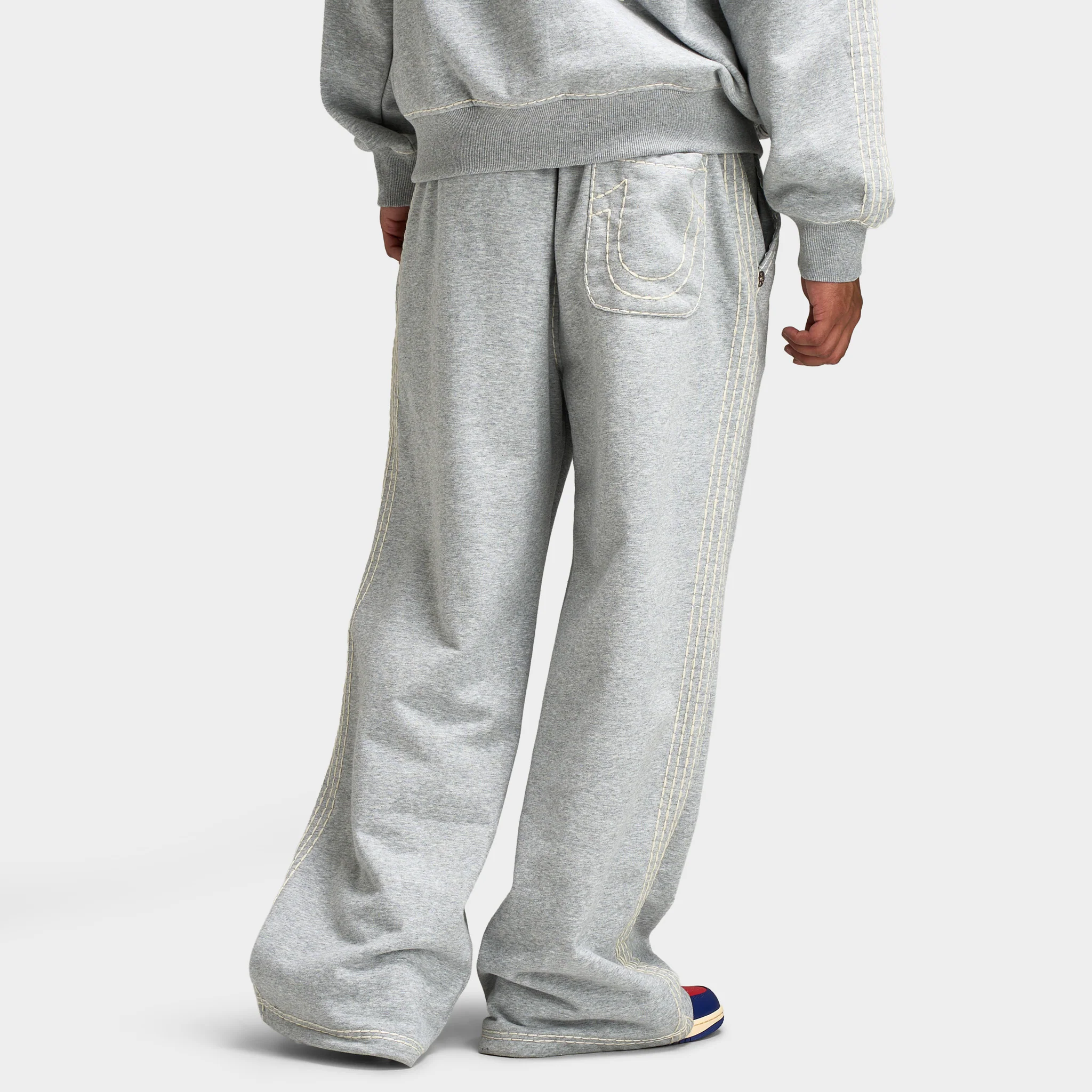 True Religion Super T Baggy Sweats / Heather Grey - Image 2