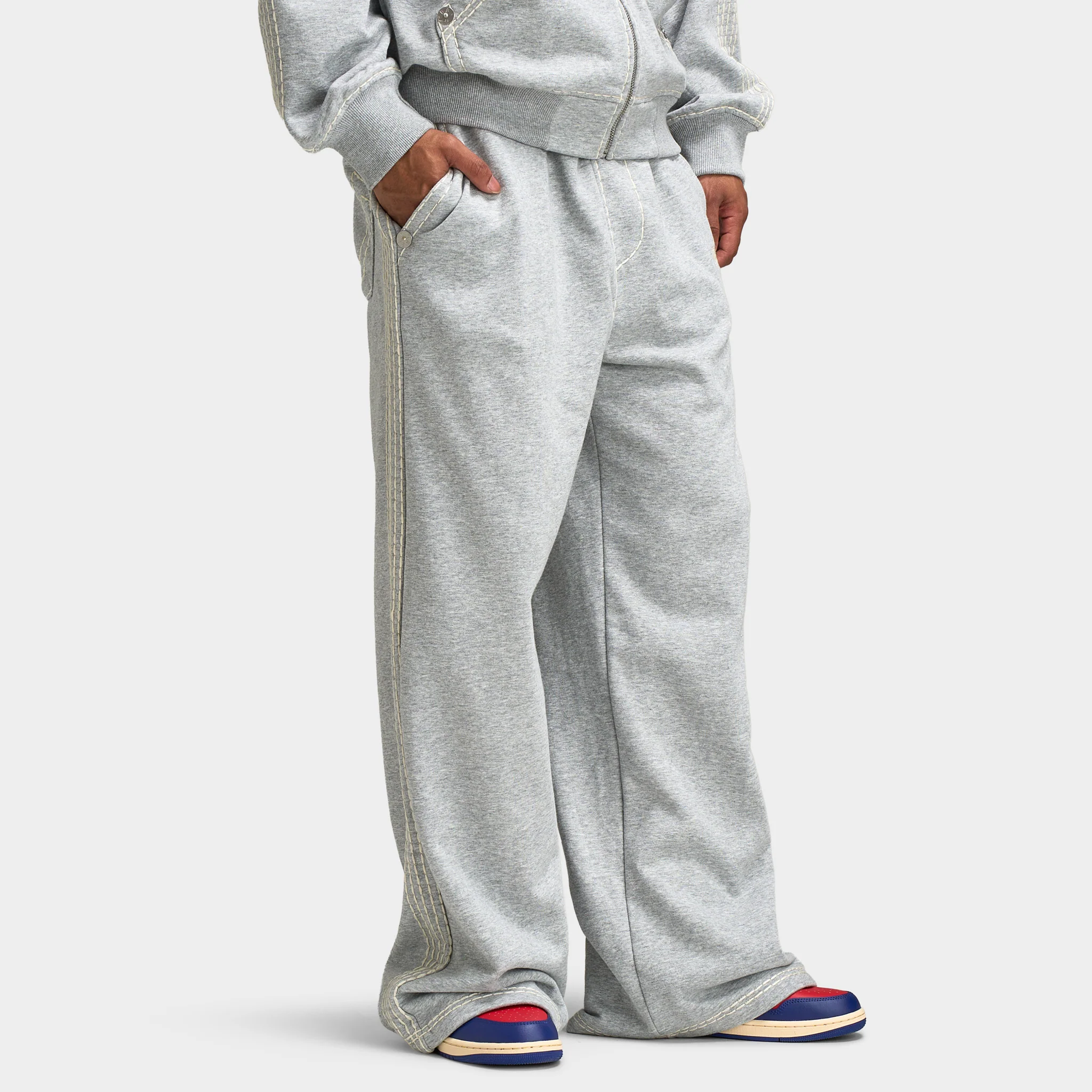 True Religion Super T Baggy Sweats / Heather Grey - Image 5