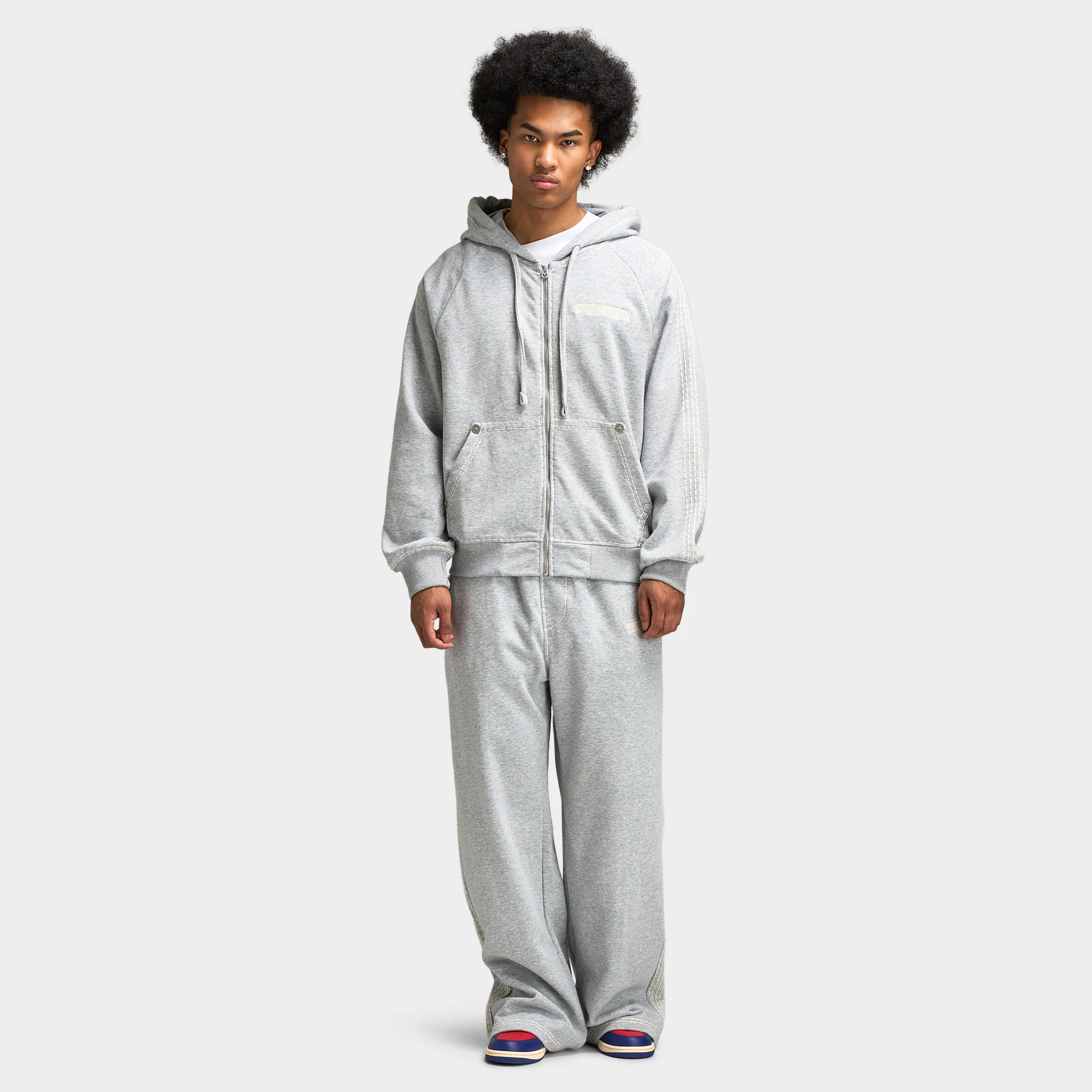 True Religion Super T Baggy Sweats / Heather Grey - Image 6