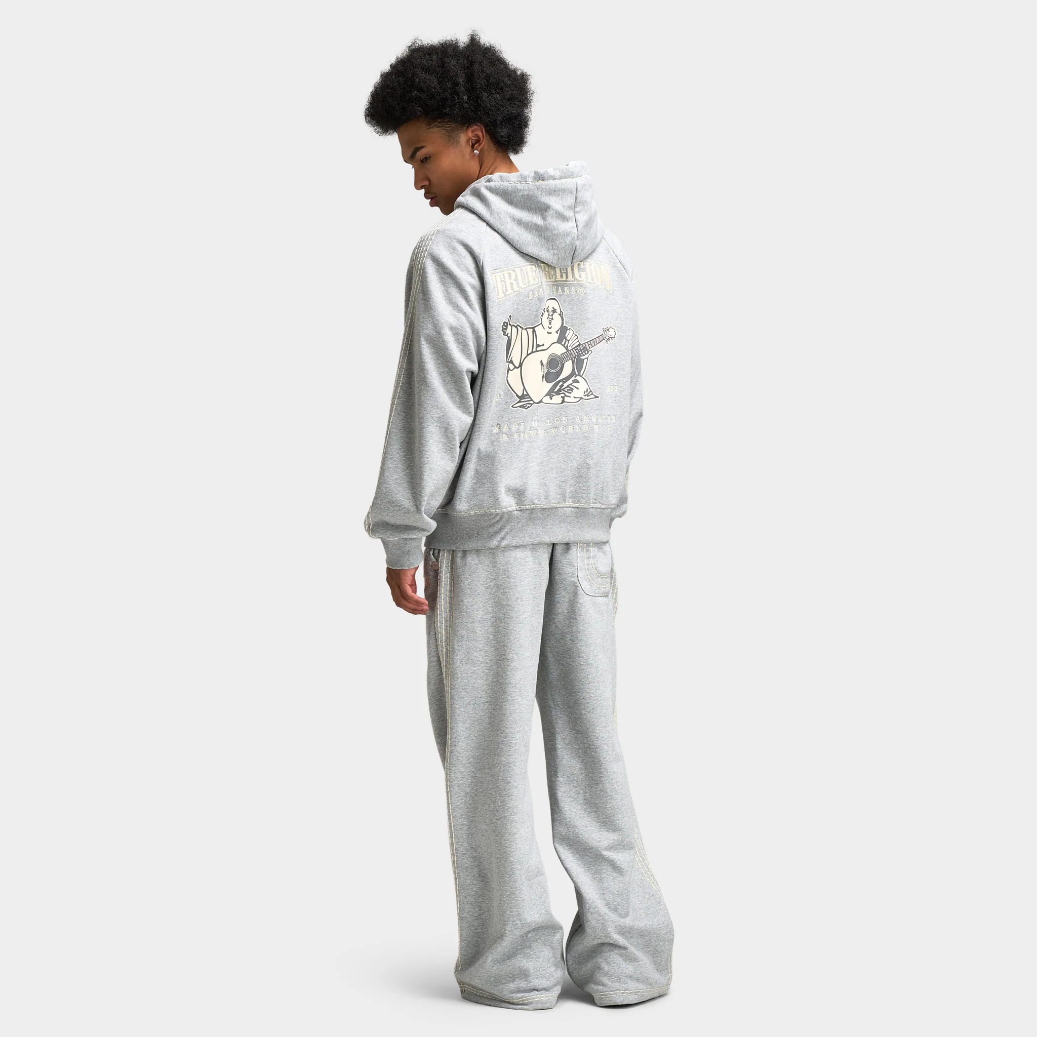 True Religion Super T Cinched Zip Up / Heather Grey - Image 2