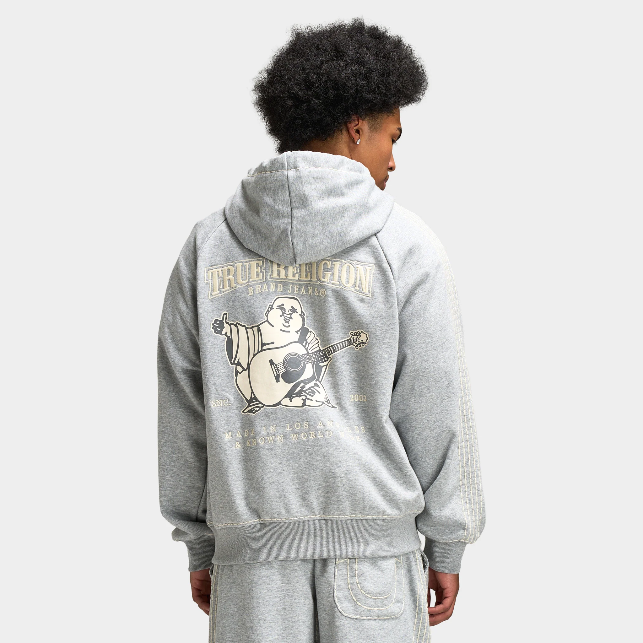 True Religion Super T Cinched Zip Up / Heather Grey - Image 6