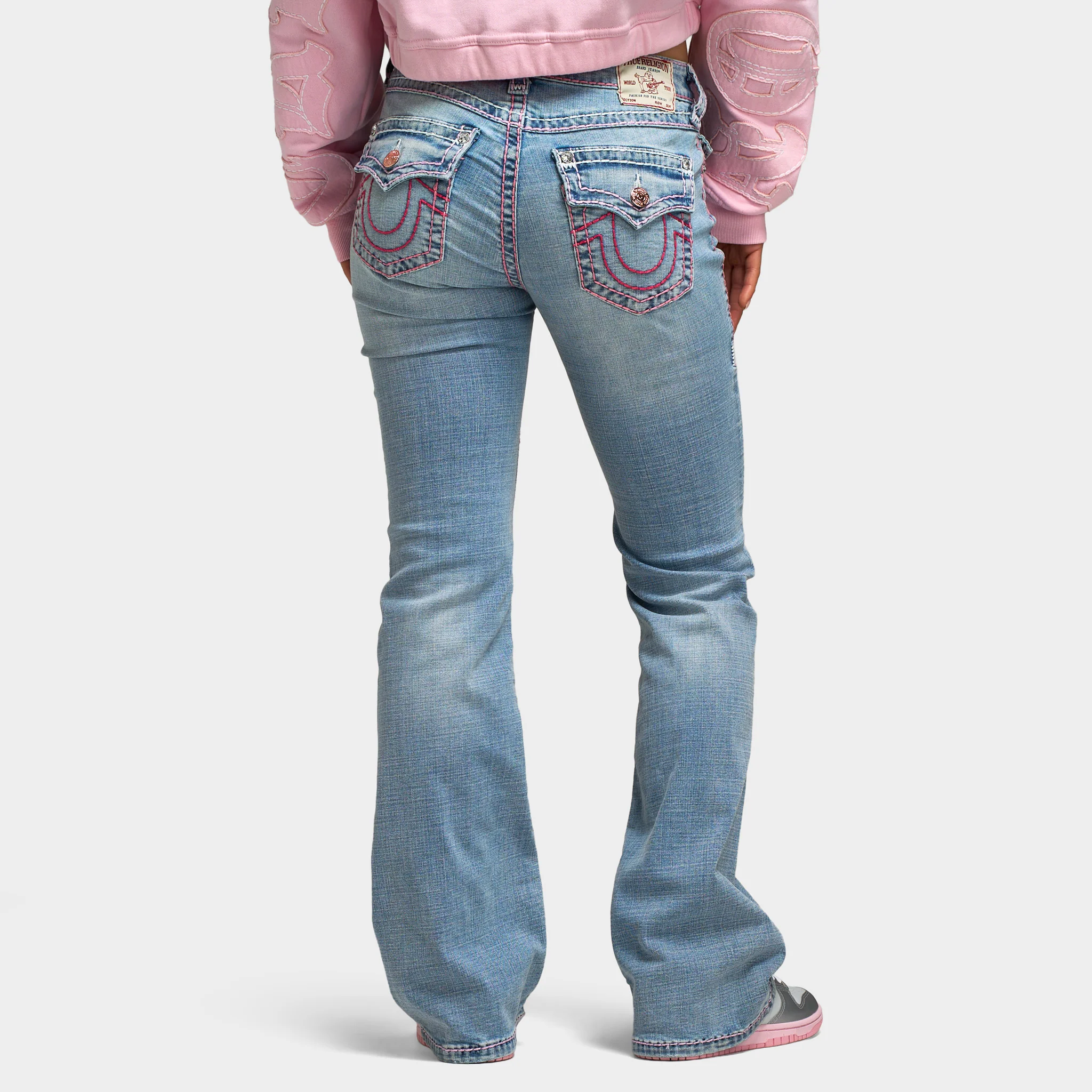 True Religion Women's Becca Mid Rise Bootcut Super T Flap / Champagne Glow - Image 2