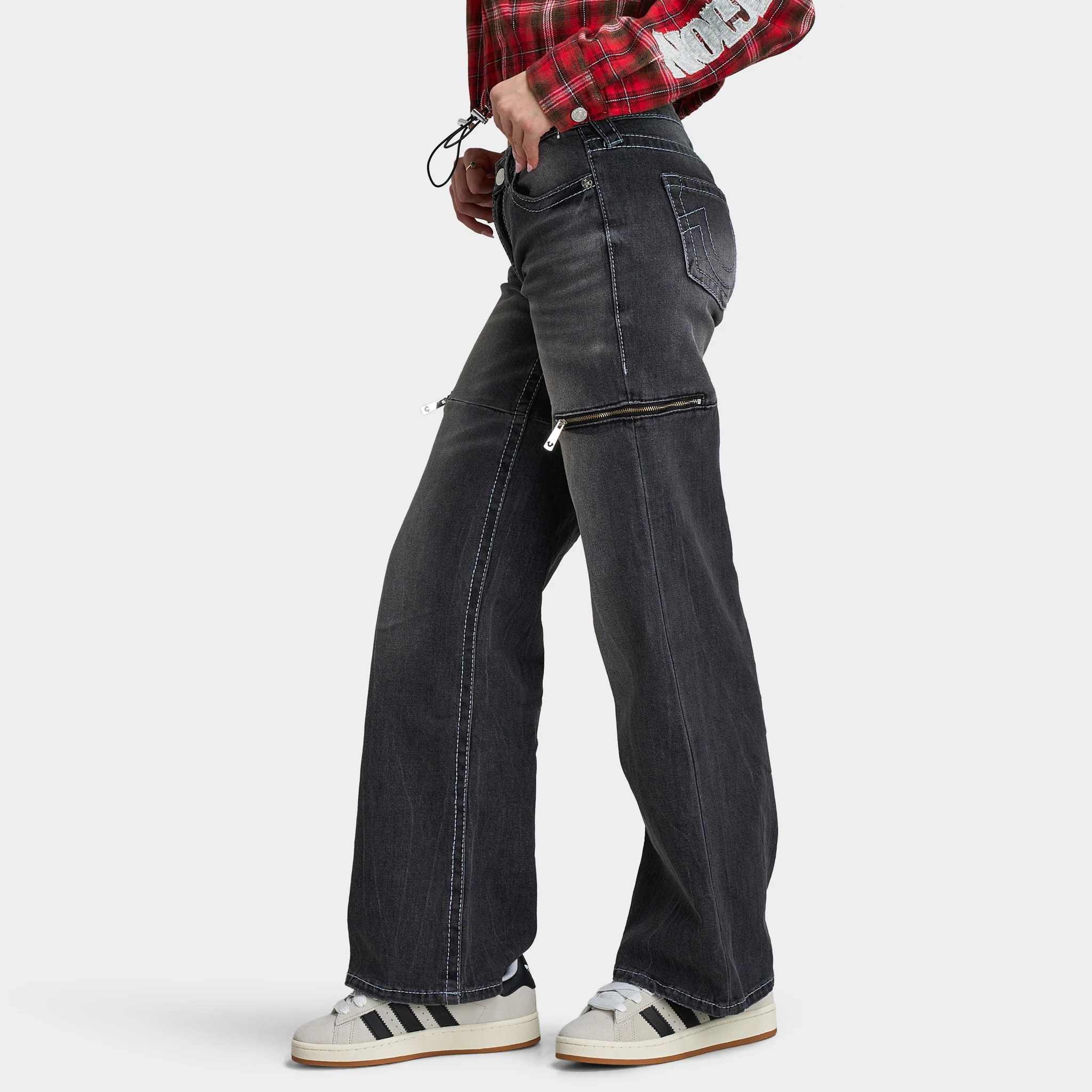 True Religion Women's Bobbi Low Rise Baggy Big T / Moonlight Tide - Image 3