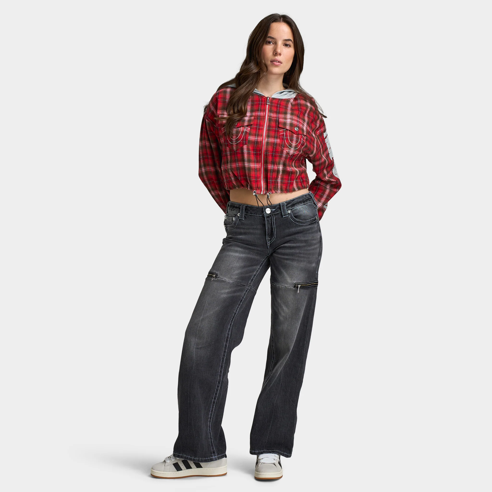 True Religion Women's Bobbi Low Rise Baggy Big T / Moonlight Tide - Image 6