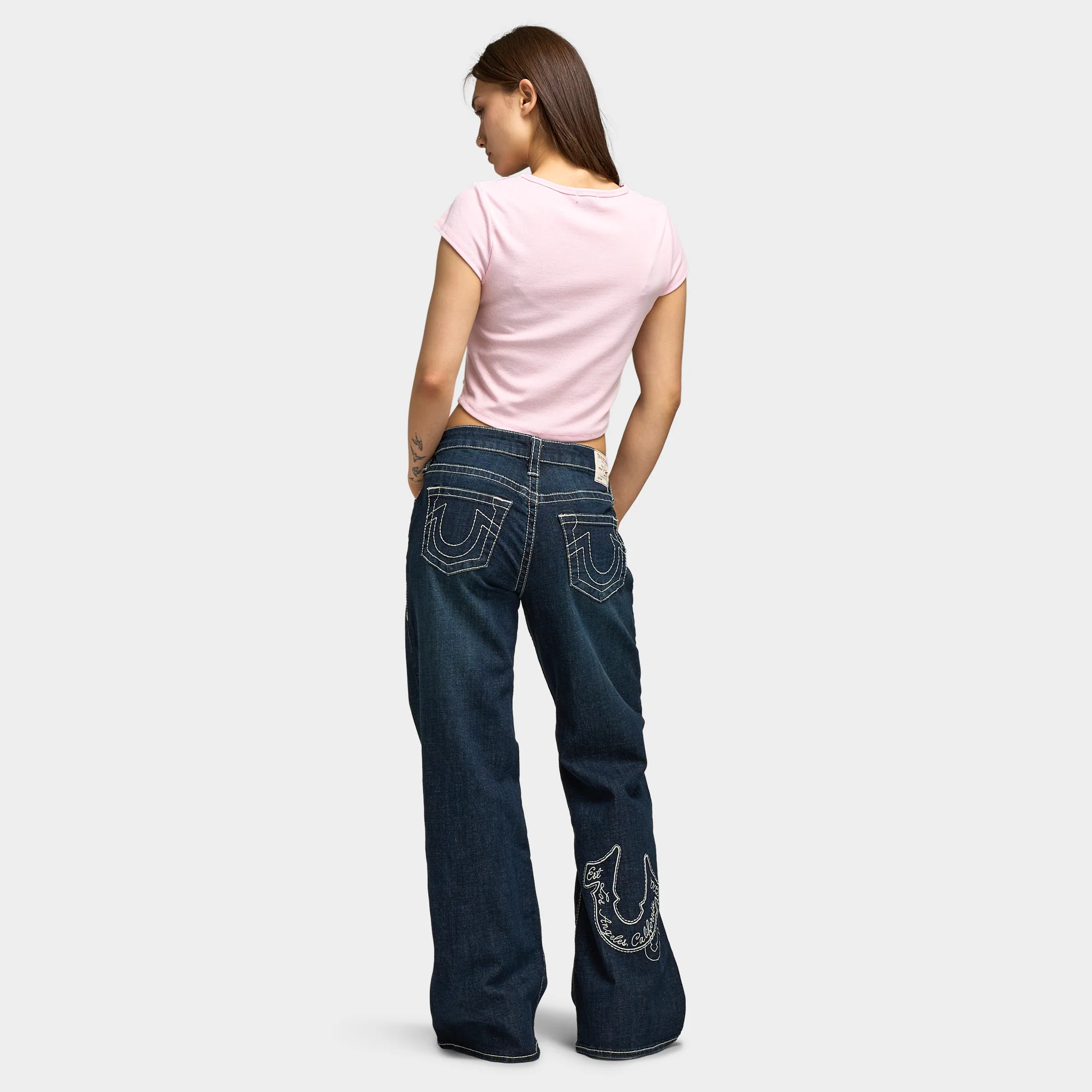 True Religion Women's Lace Up Cap Sleeve Rib Top / Fairy - Image 2