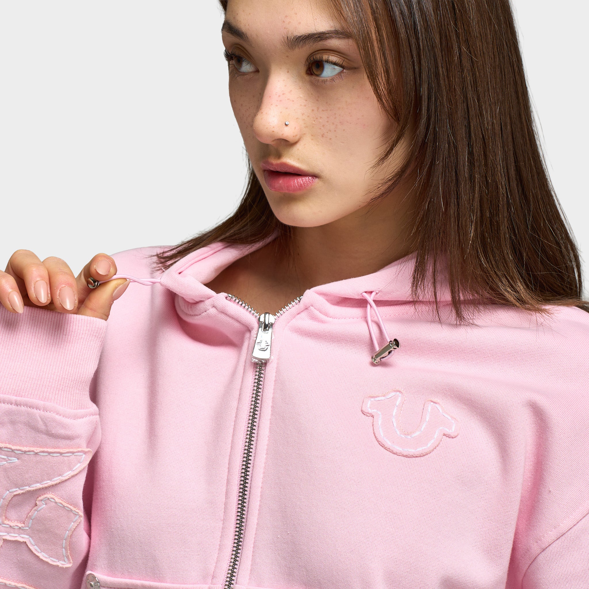 True Religion Women's Relax Fullzip Hoodie / Fairytale - Image 3
