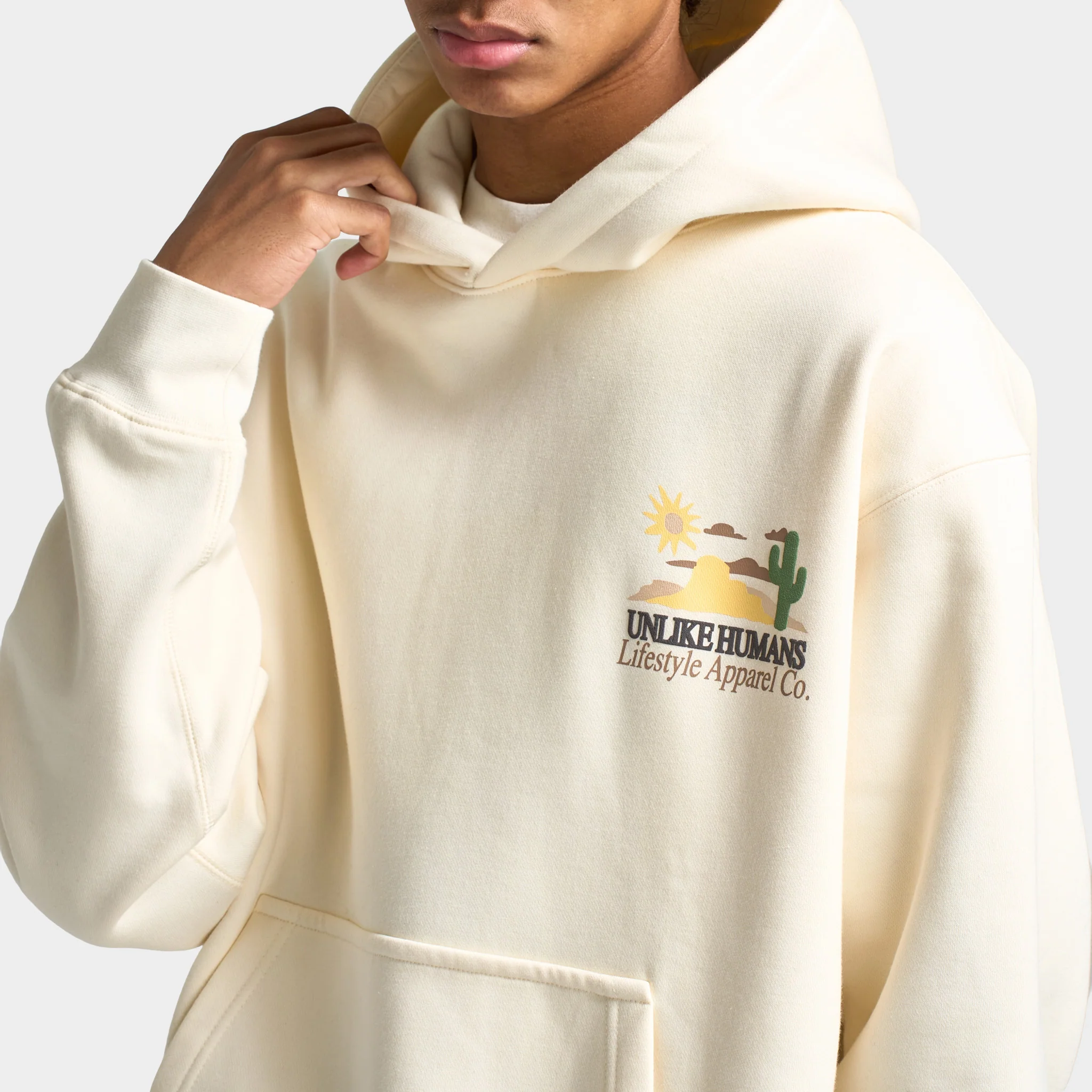 Unlike Humans Desert Hoodie / Tofu - Image 3