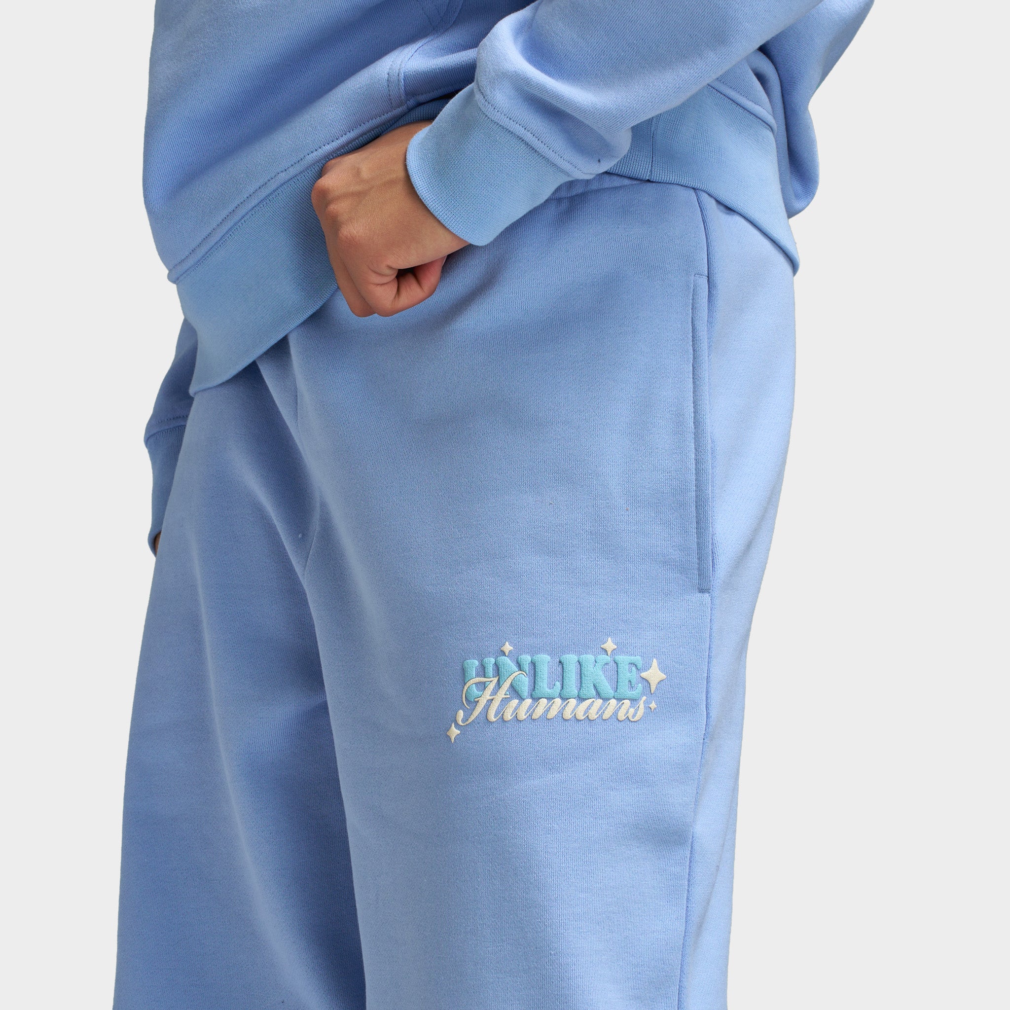 Unlike Humans Grow Wide Leg Joggers / Blue - Image 5