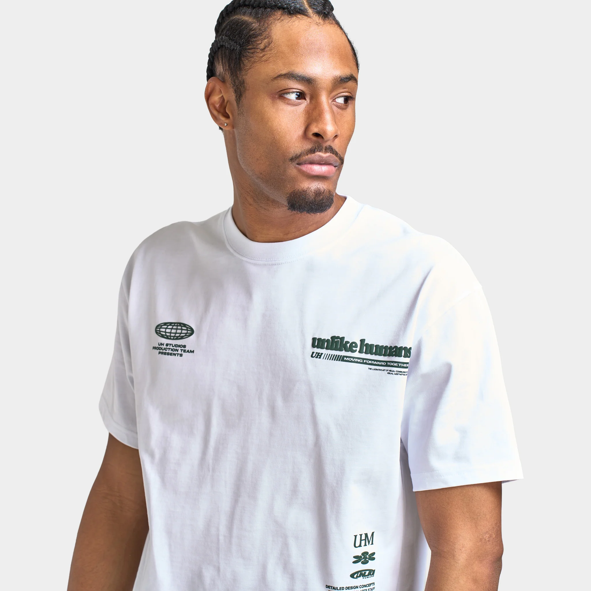 Unlike Humans Highgrade Graphic T-Shirt / Optic white - Image 3