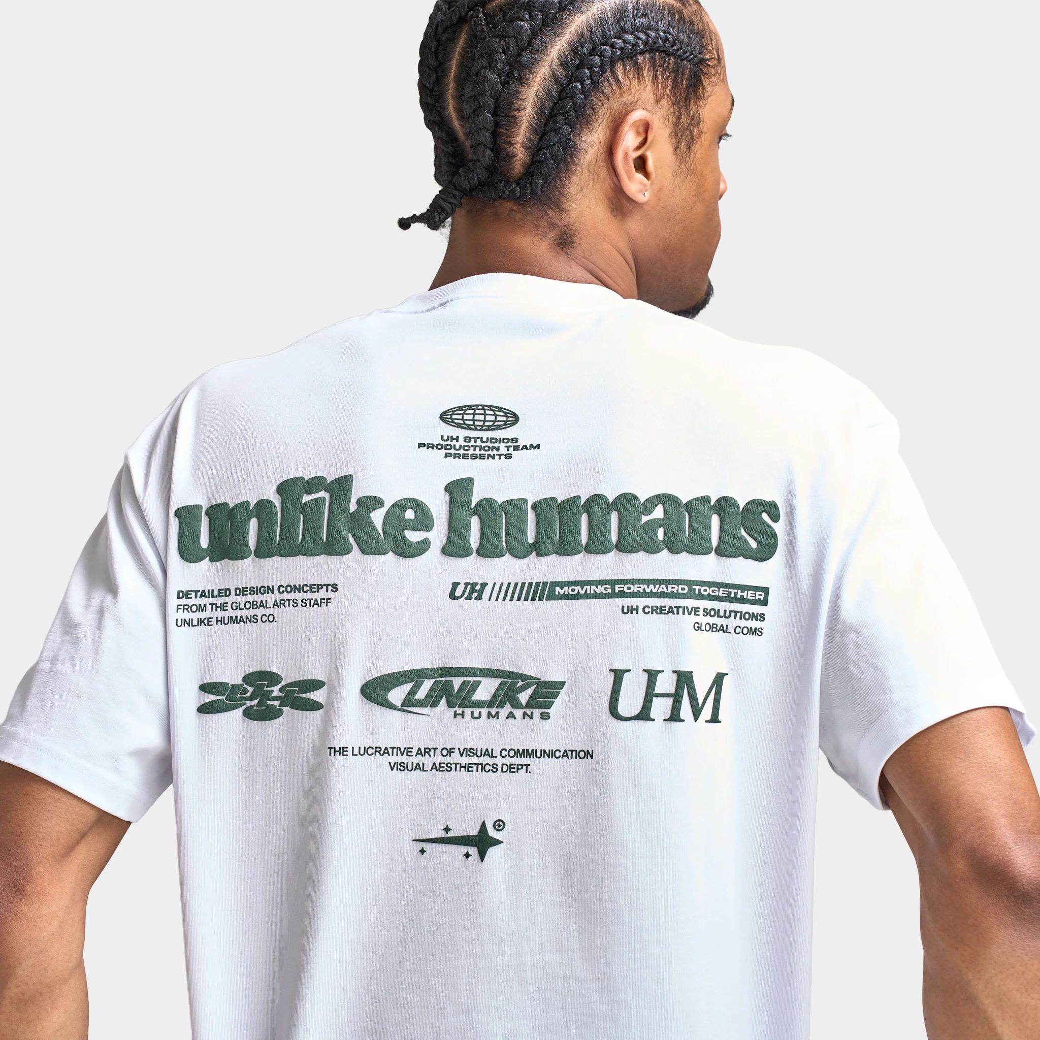 Unlike Humans Highgrade Graphic T-Shirt / Optic white - Image 4