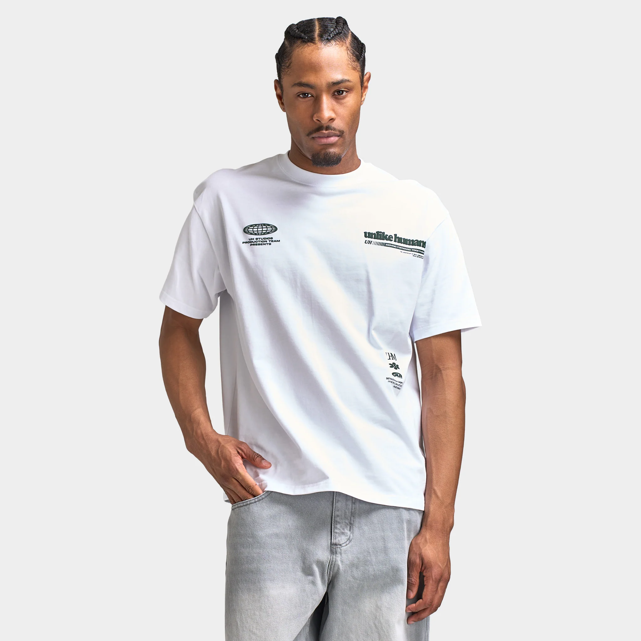 Unlike Humans Highgrade Graphic T-Shirt / Optic white - Image 5