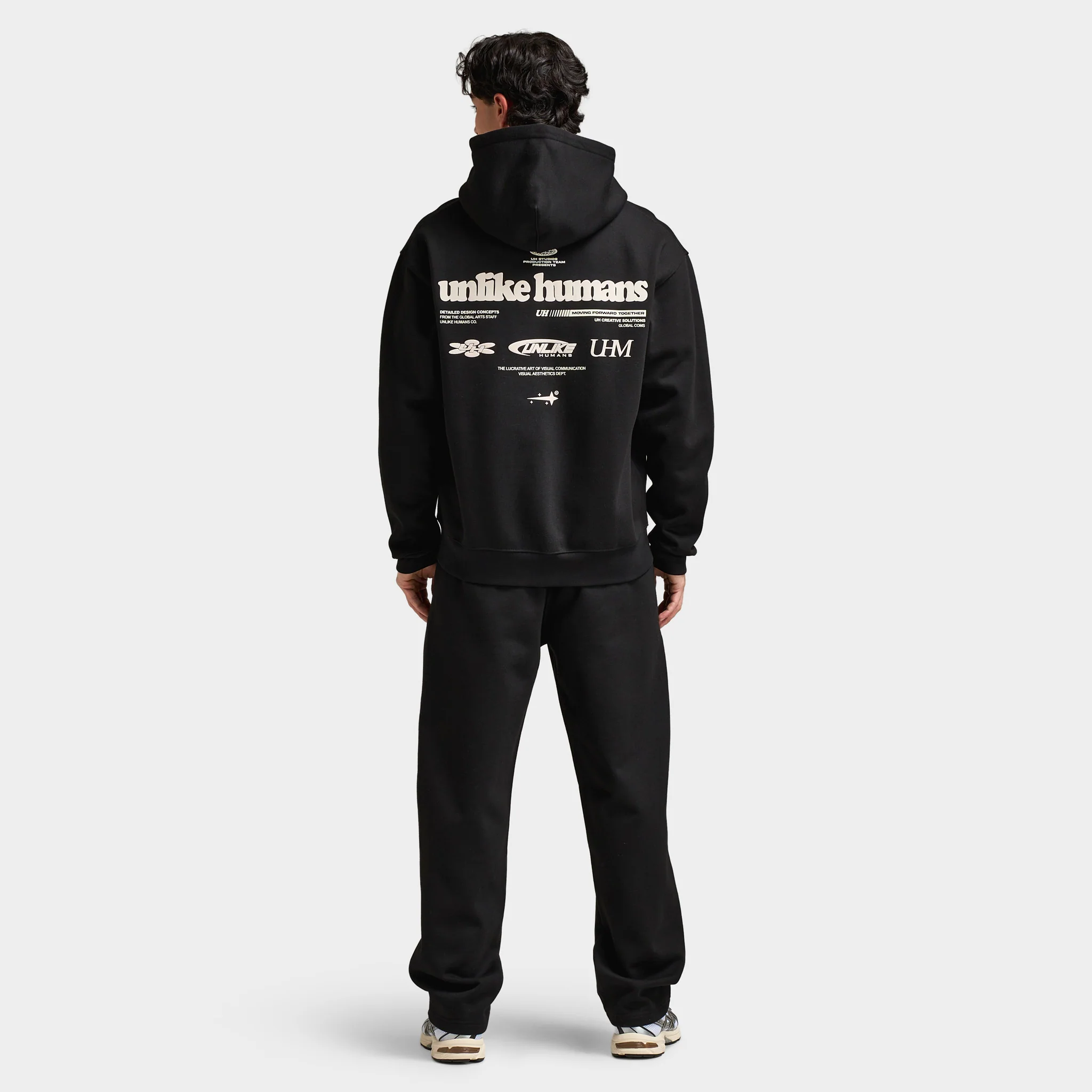 Unlike Humans Highgrade Hoodie Black / Black - Image 5