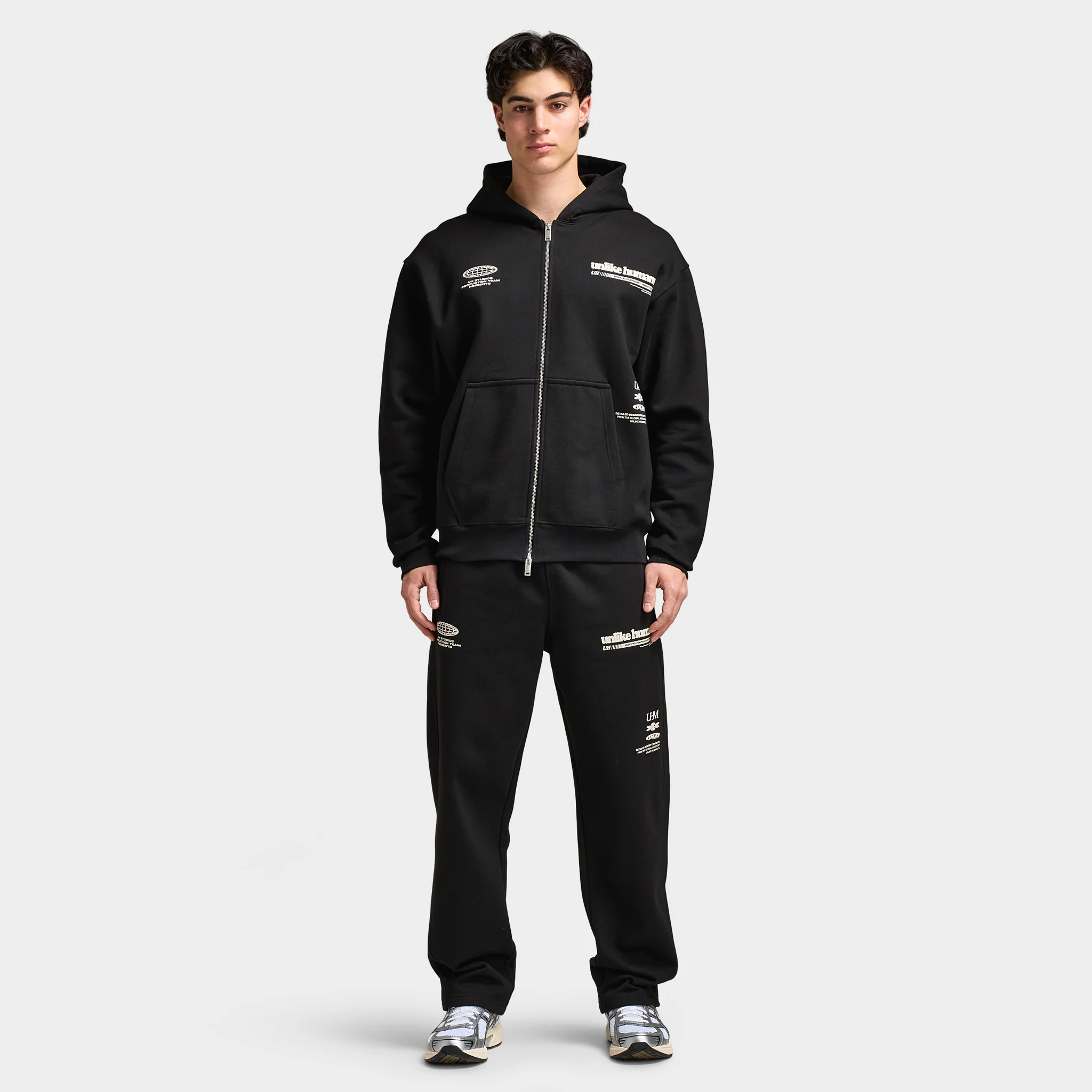 Unlike Humans Highgrade Hoodie Black / Black - Image 6
